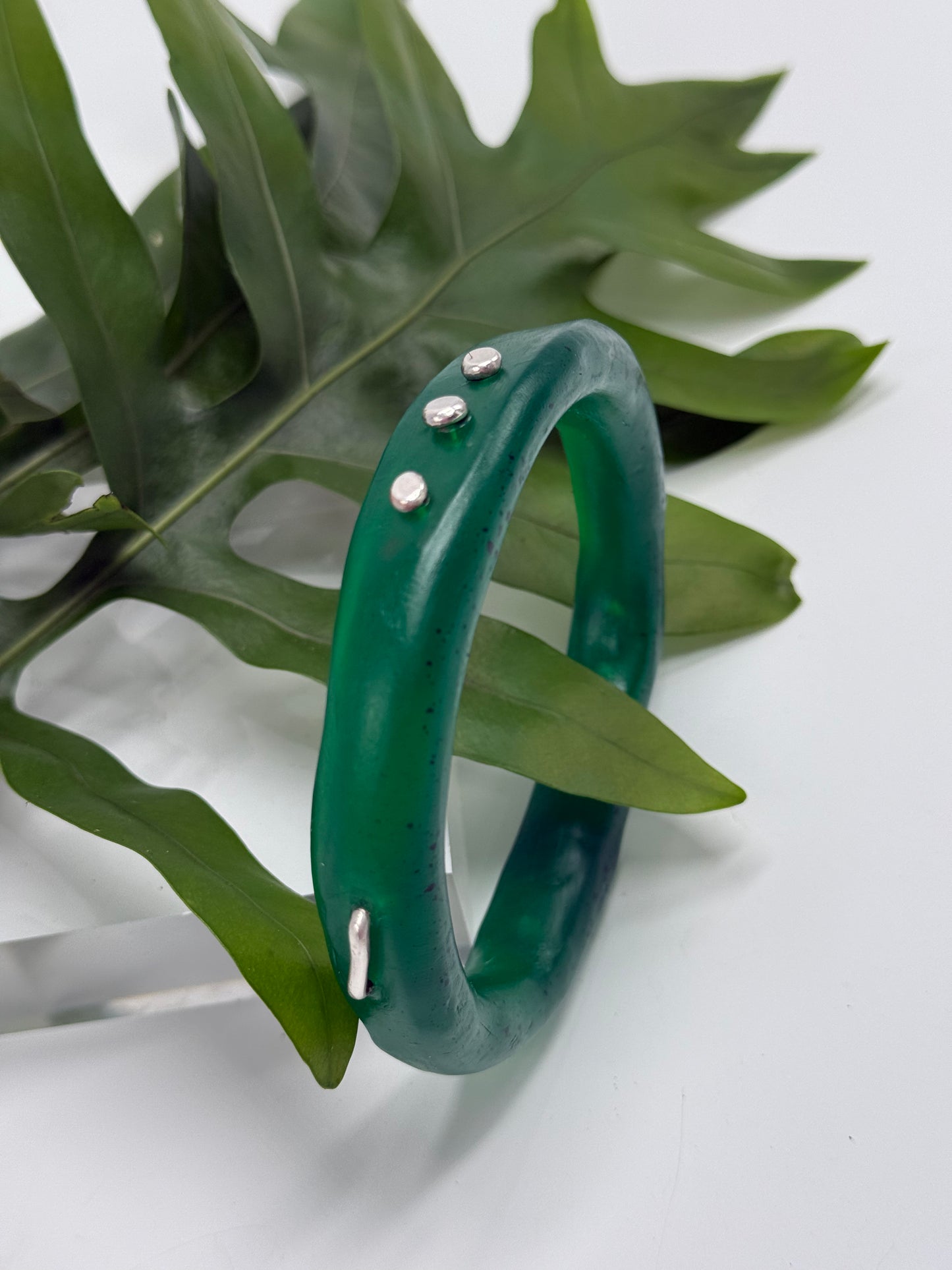 Jade Green woopy bangle - XL