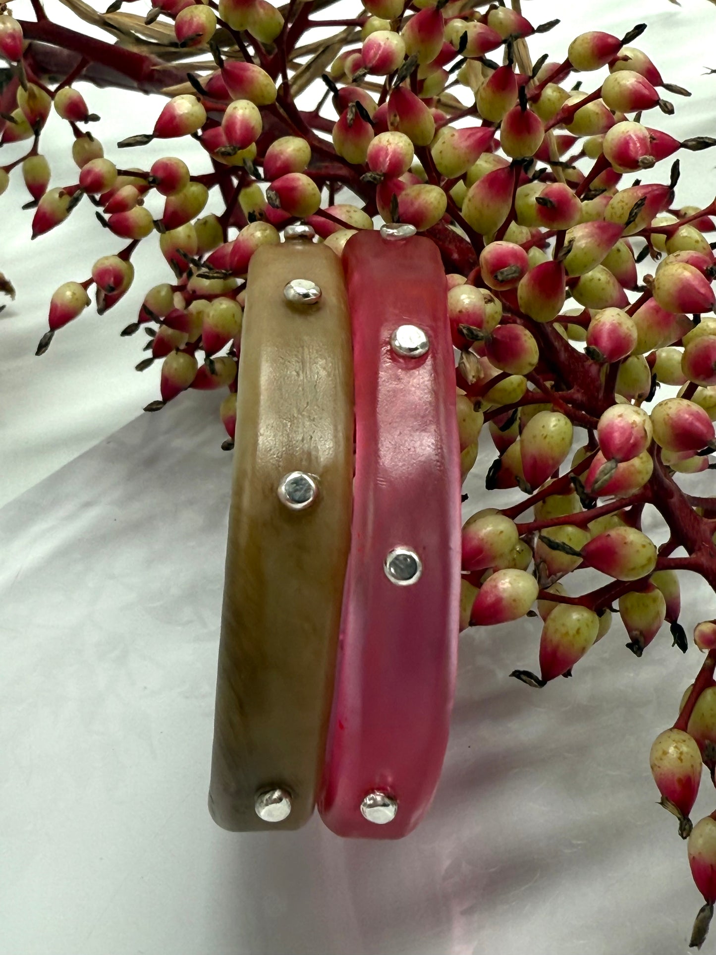 Strawberry Red KWD Classic & silver Bangle