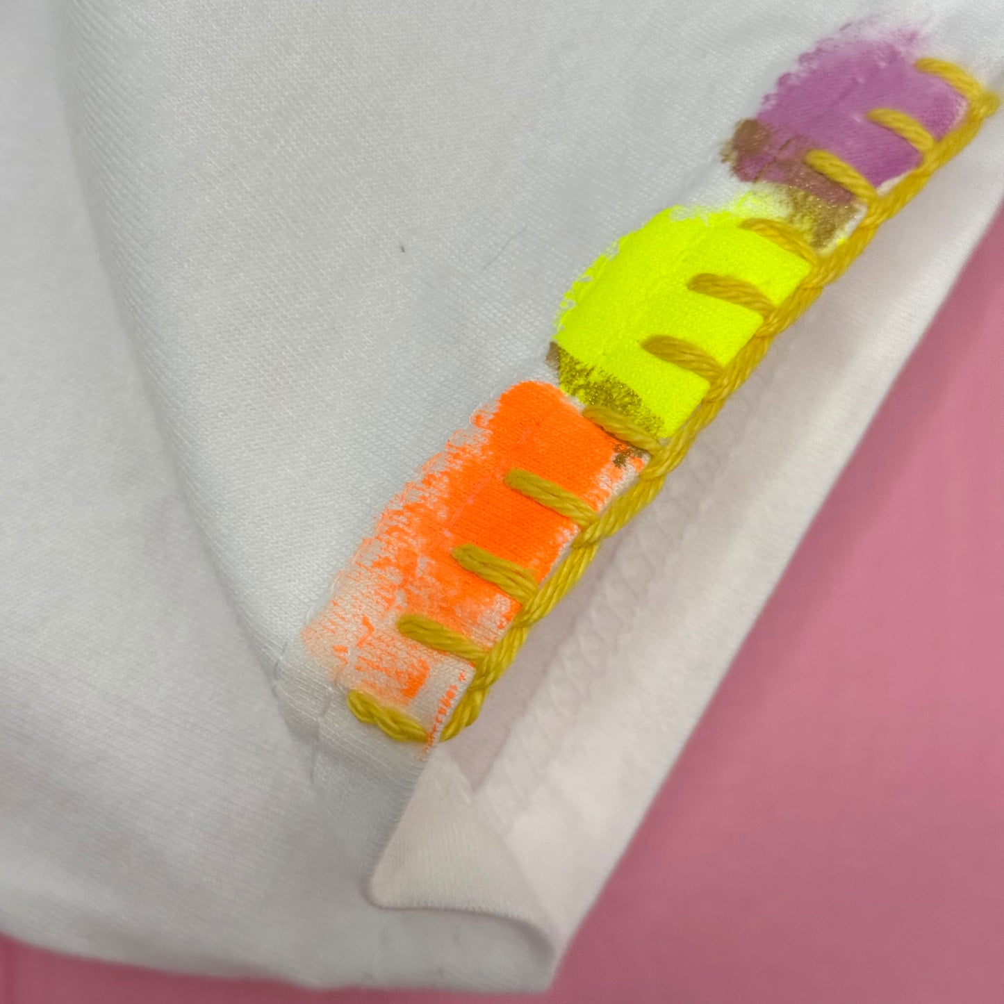 Naughts and crosses neon multi coloured t-shirt - size L