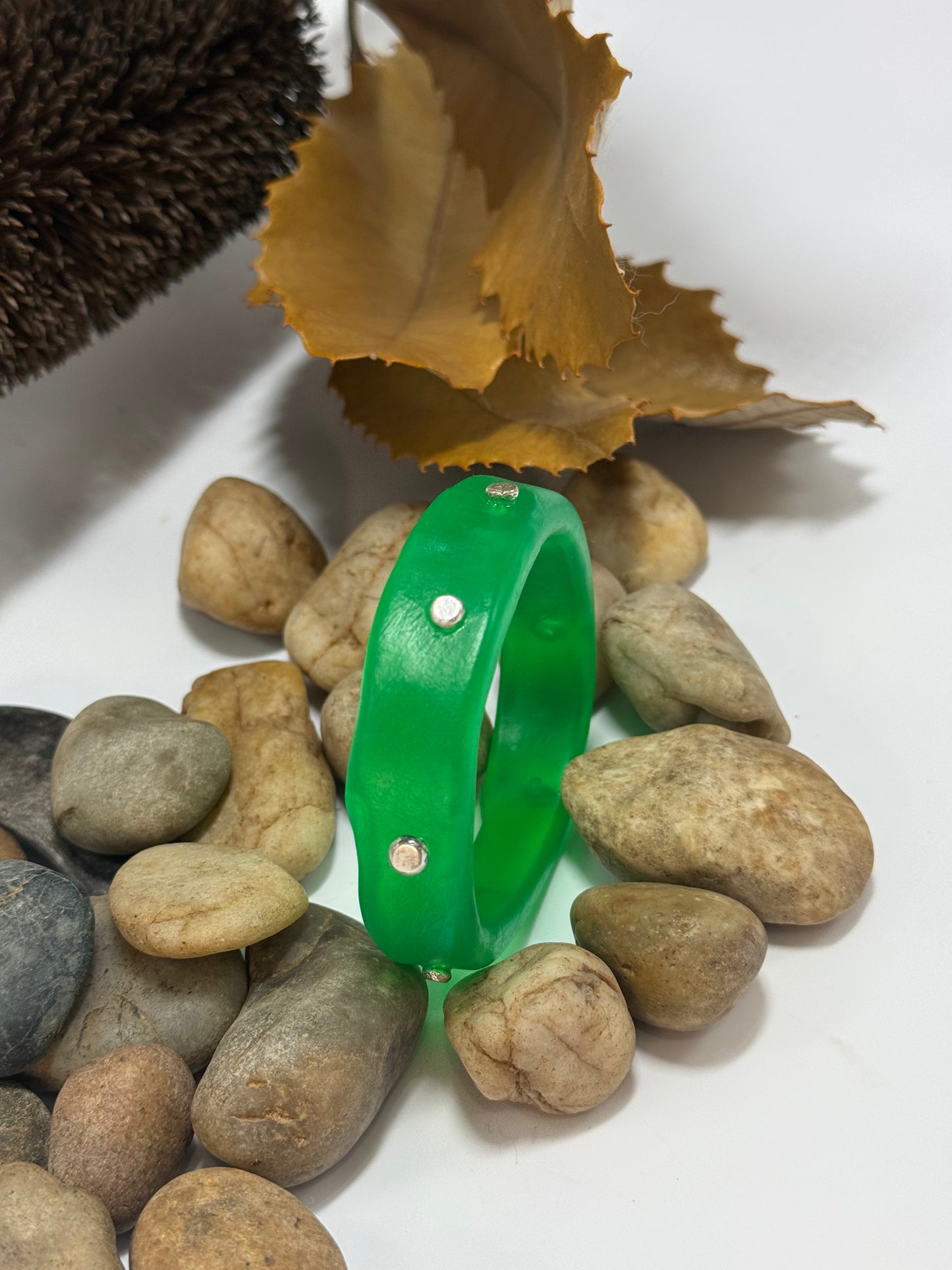 Jade Green KWD Classic Resin Bangle - XS