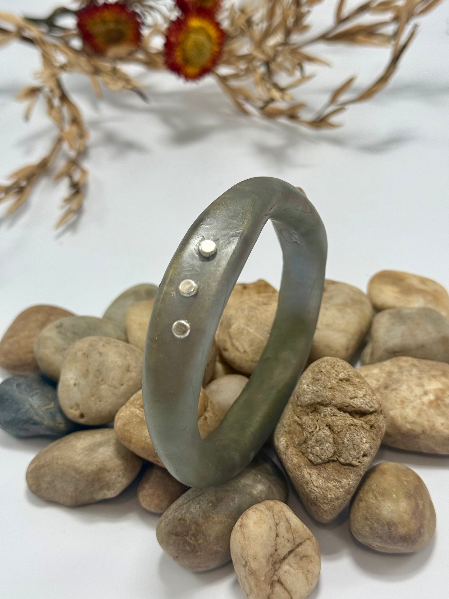 Moss Green woopy bangle - XL