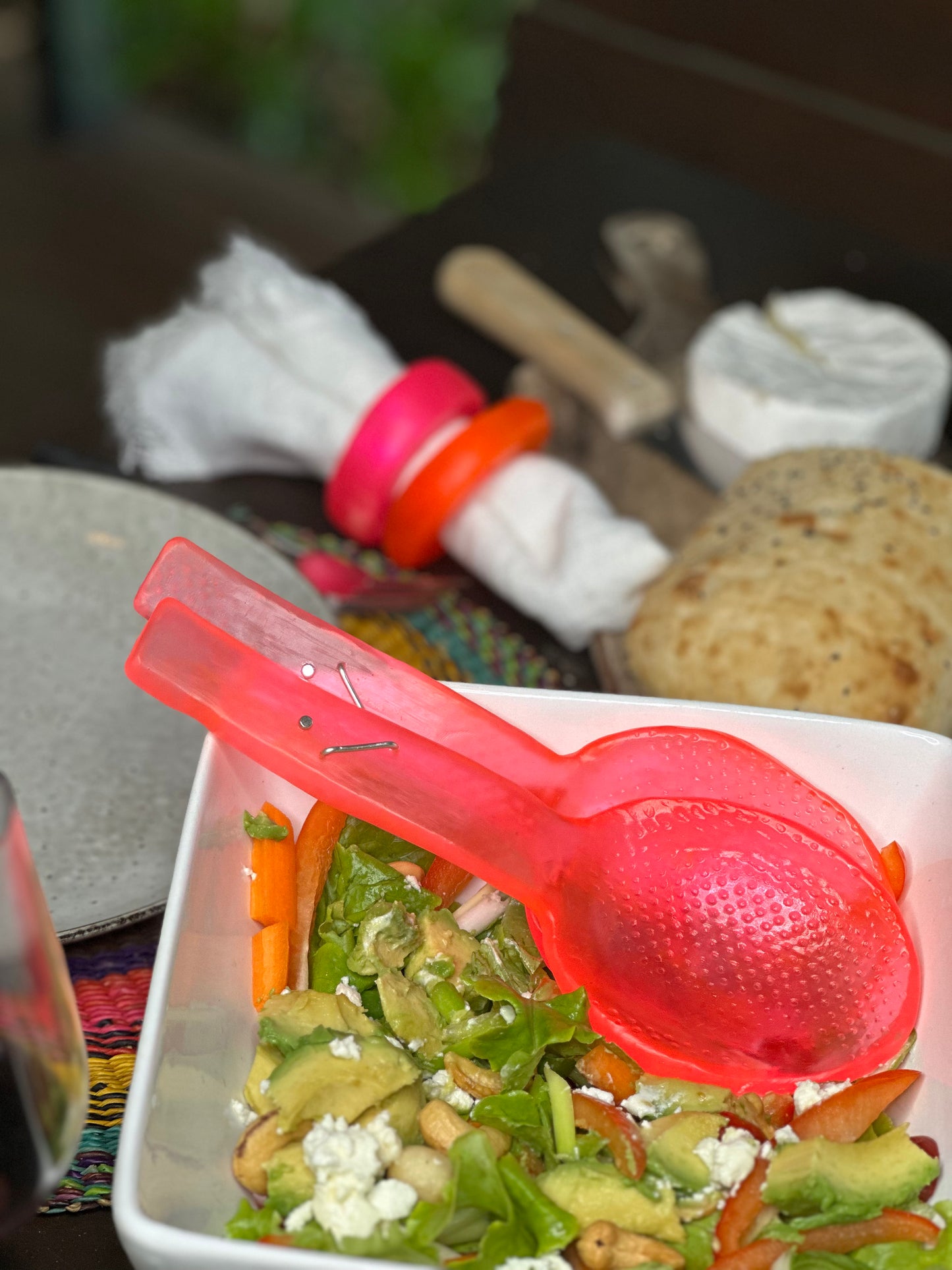 Salad Servers - Neon Pink
