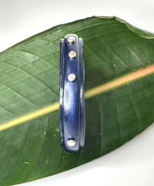 KWD Rim resin bangle with Sterling silver