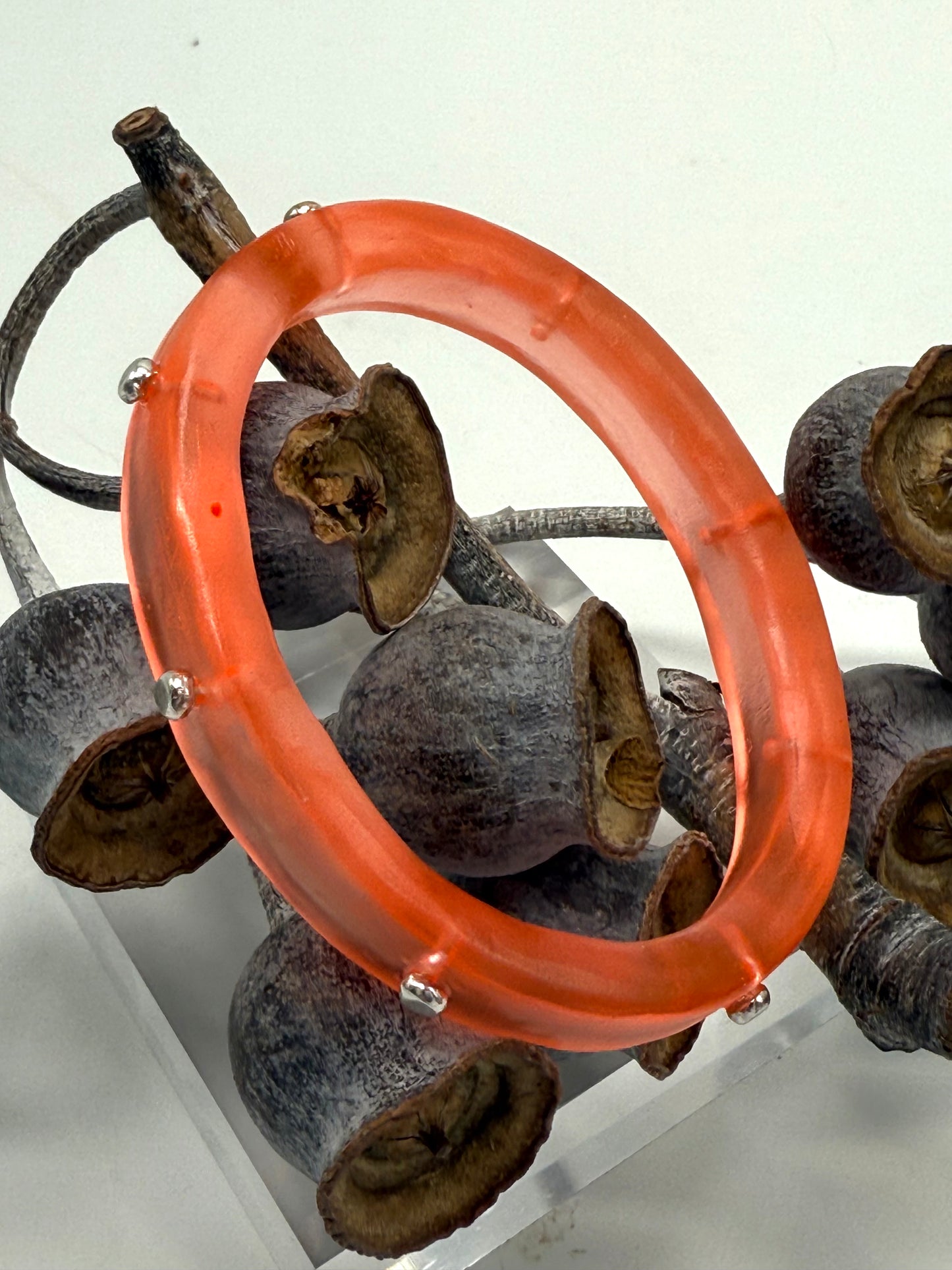 Translucent Orange KWD Classic Resin Bangle - XL