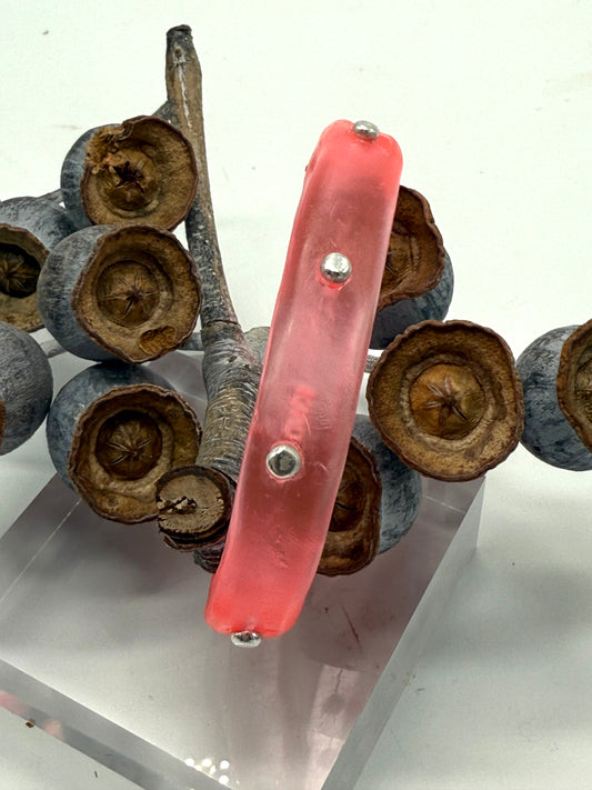Translucent Coral KWD Classic Resin Bangle - XL