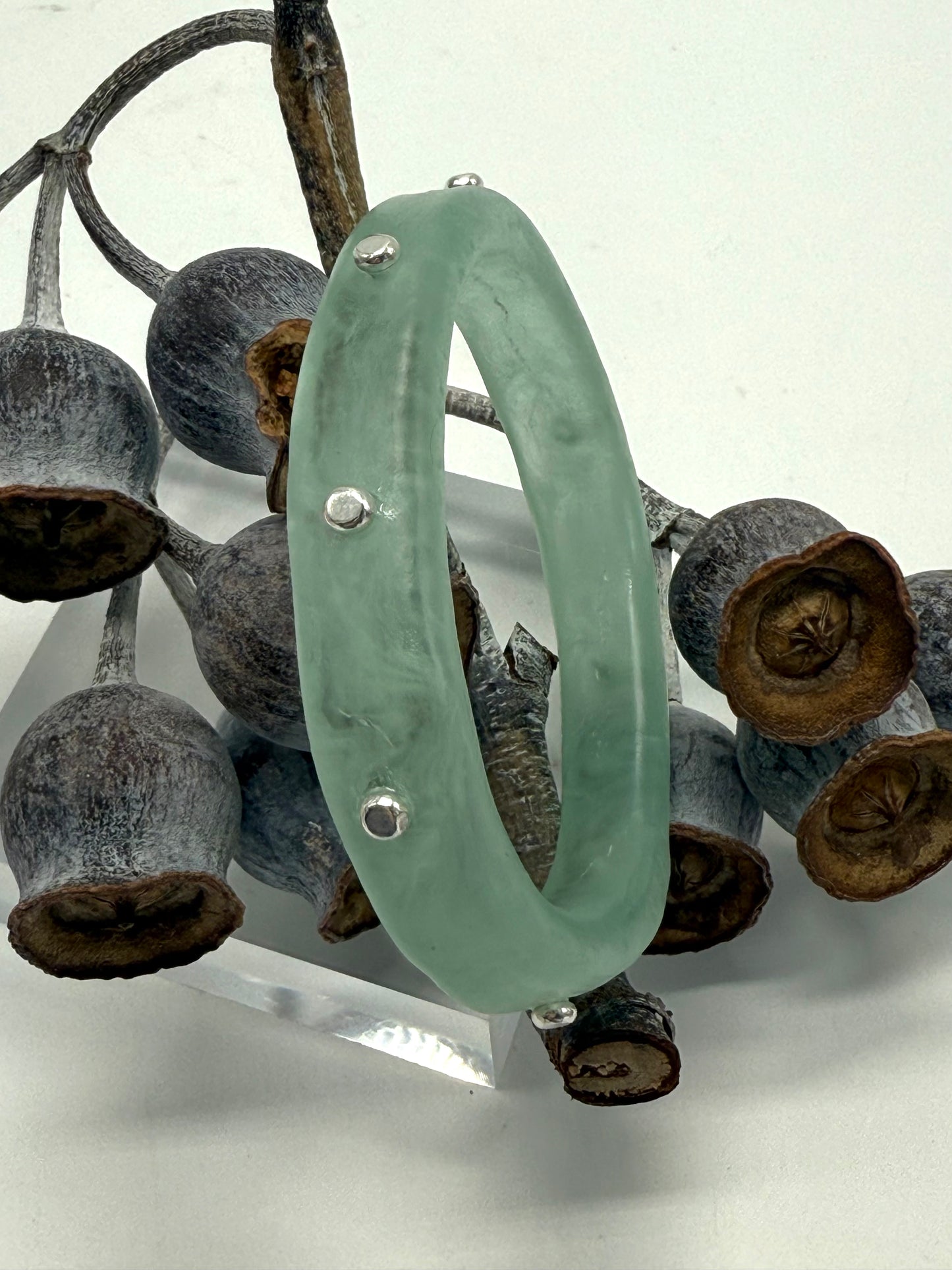Translucent Pale Green KWD Classic Resin Bangle - XL