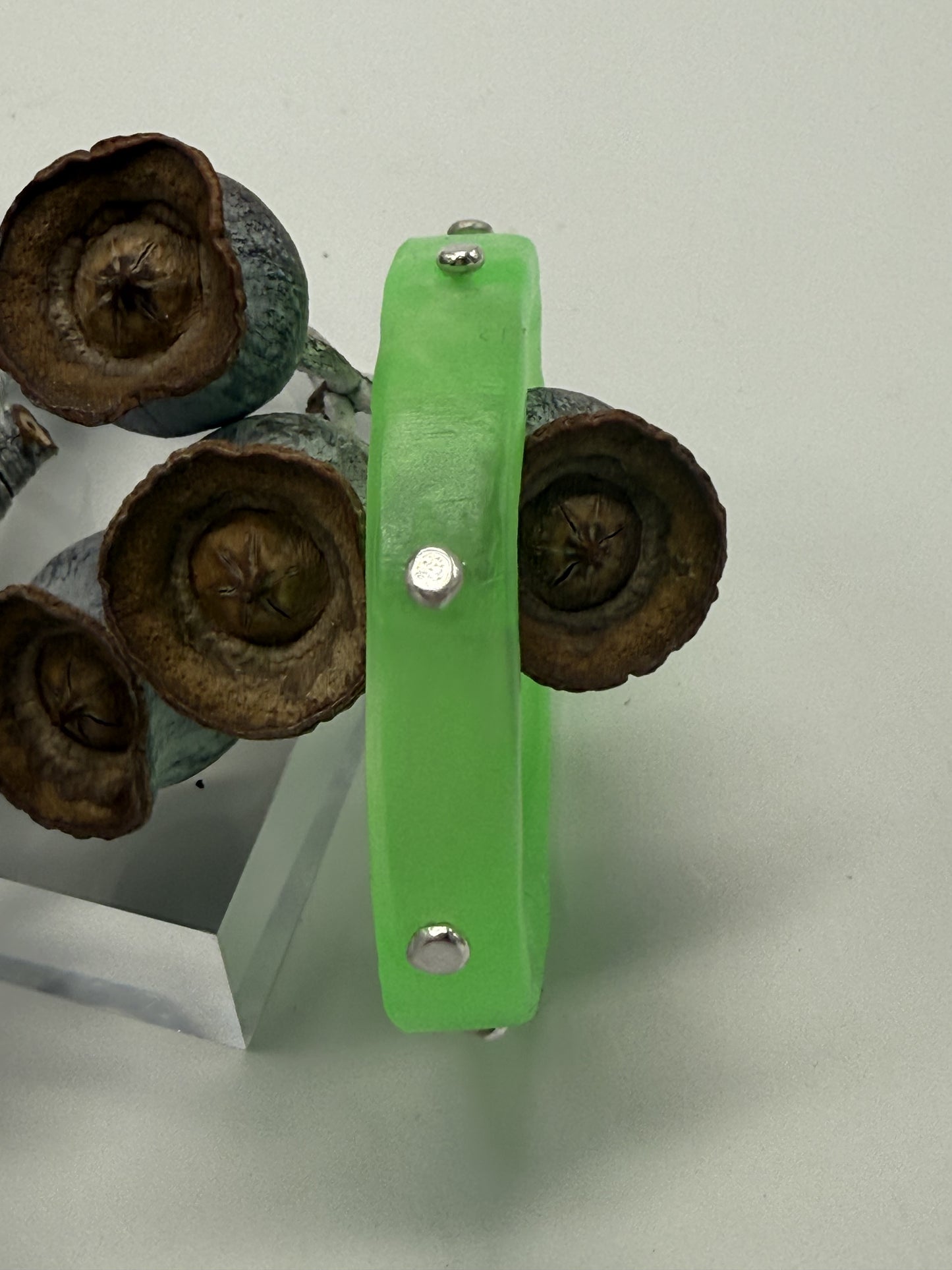 Translucent Neon Green KWD Classic Resin Bangle - XL