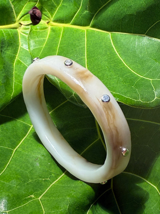 Coffee Swirl resin KWD Classic Resin Bangle - XL
