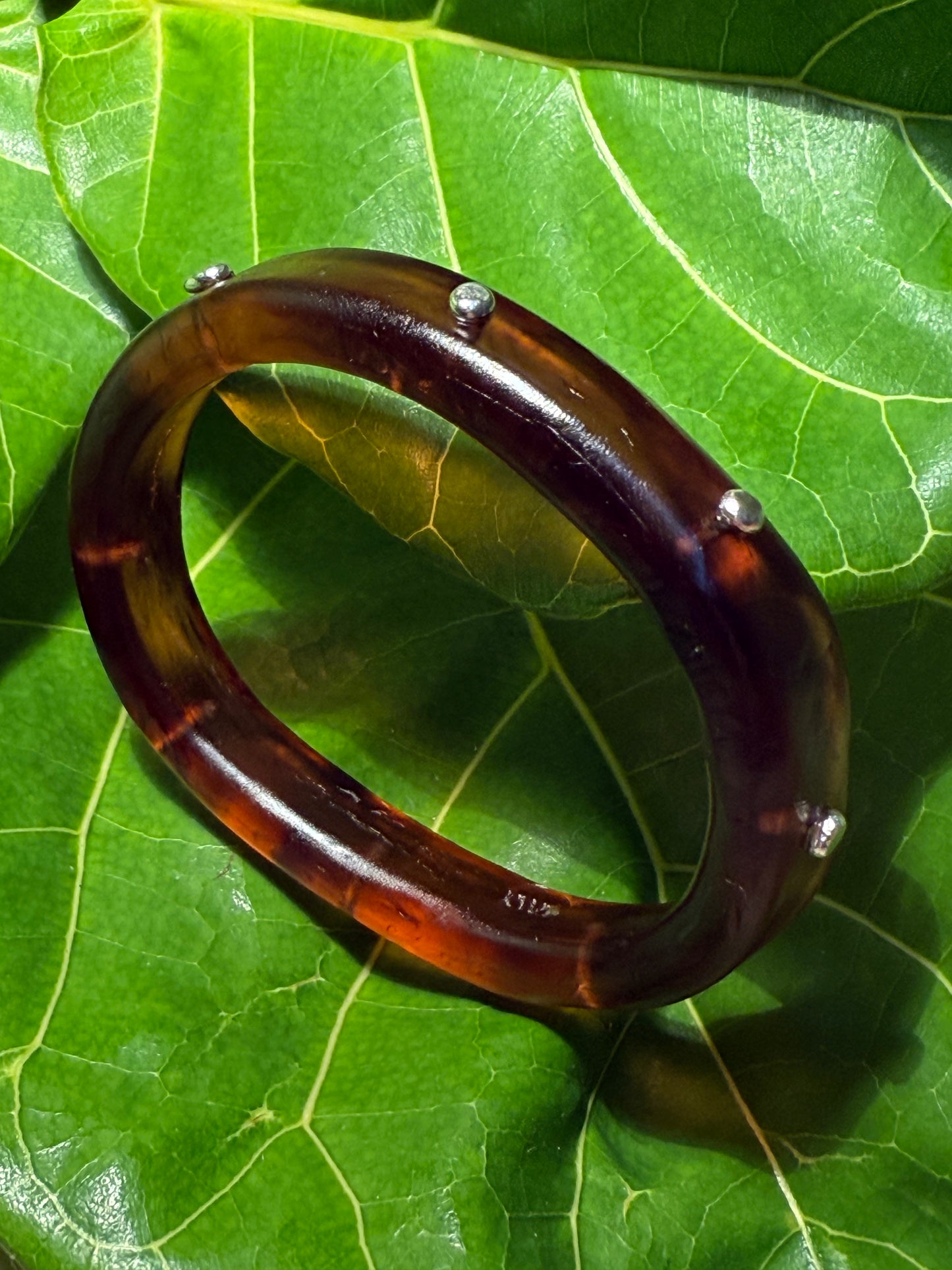 Tortoise Shell resin KWD Classic Resin Bangle - XL