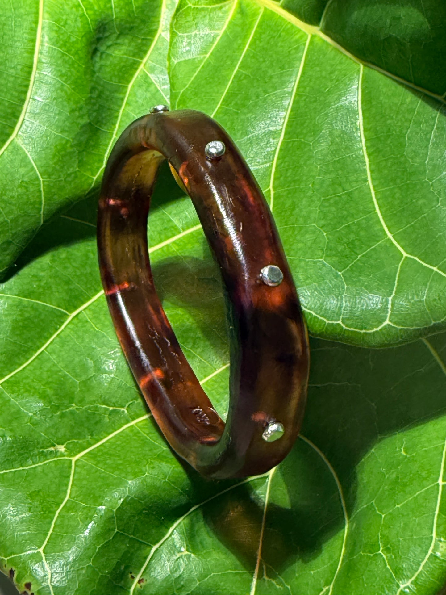 Tortoise Shell resin KWD Classic Resin Bangle - XL