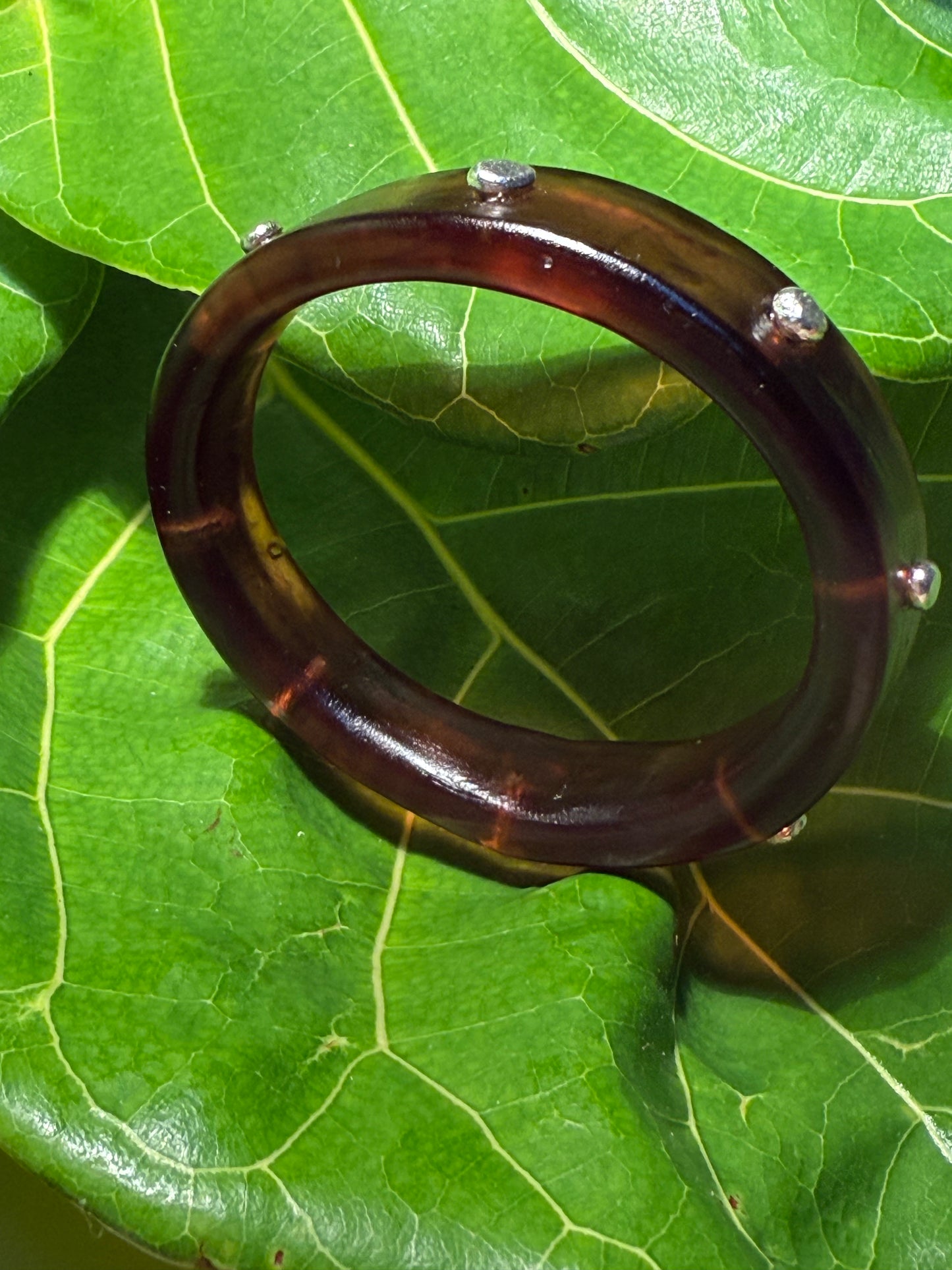 Tortoise Shell KWD Classic Resin Bangle - XS