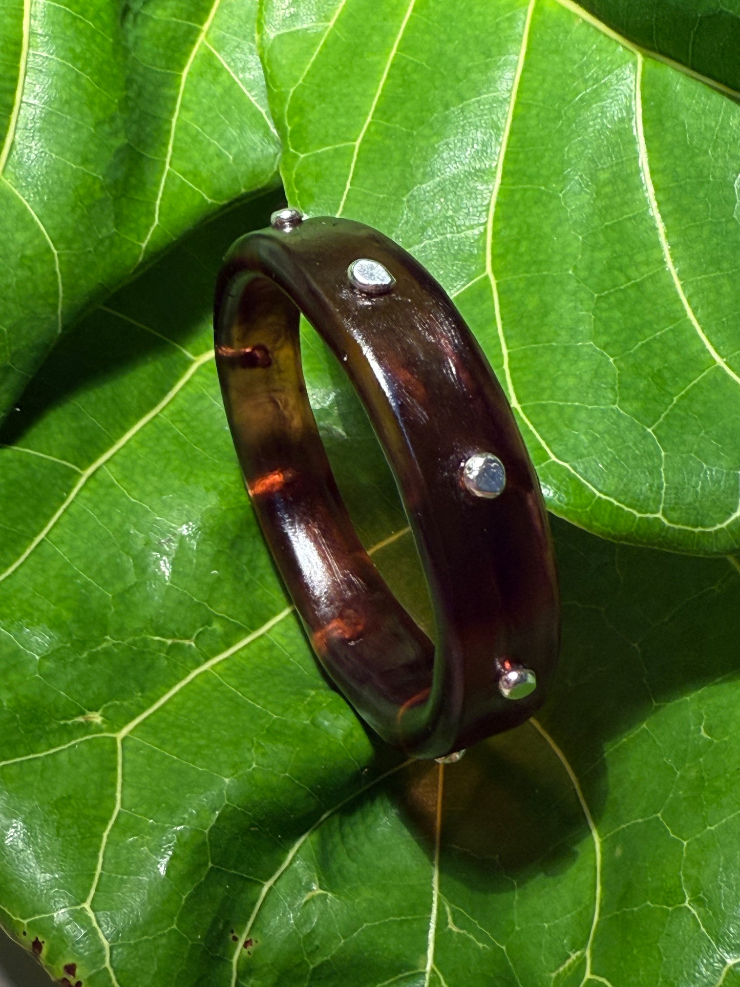 Tortoise Shell KWD Classic Resin Bangle - XS