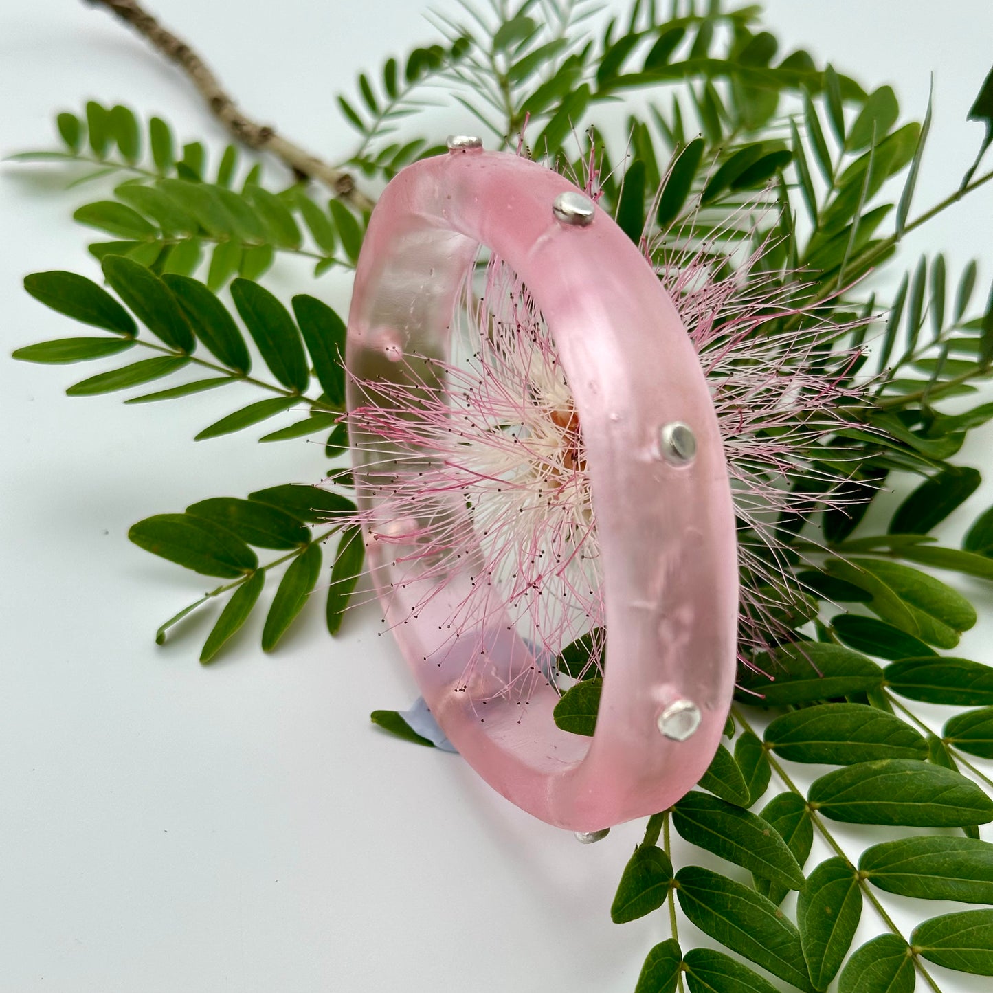 Soft Translucent Pink KWD Classic Resin Bangle - XL