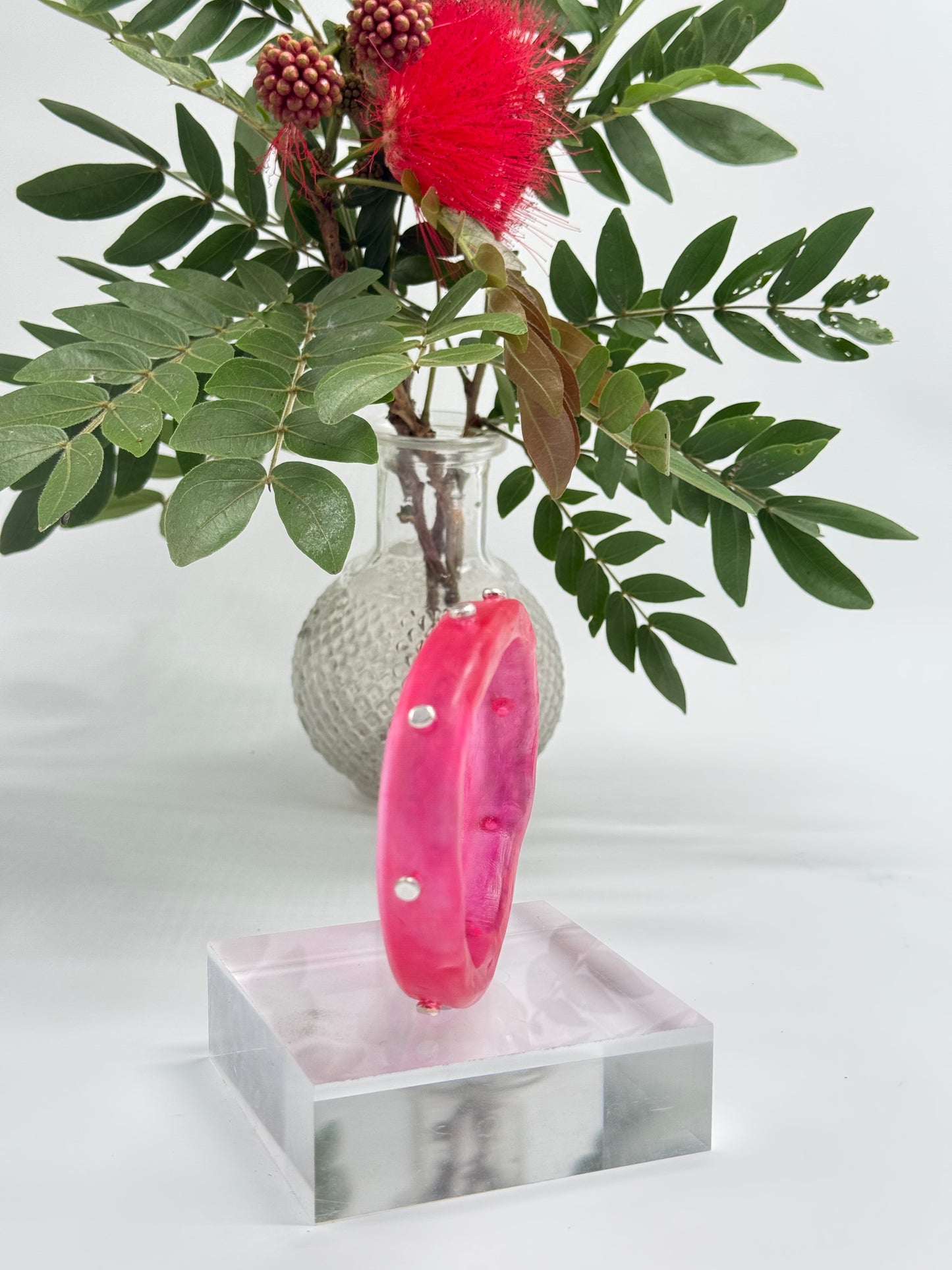 Strawberry Red KWD Classic Resin Bangle - XL