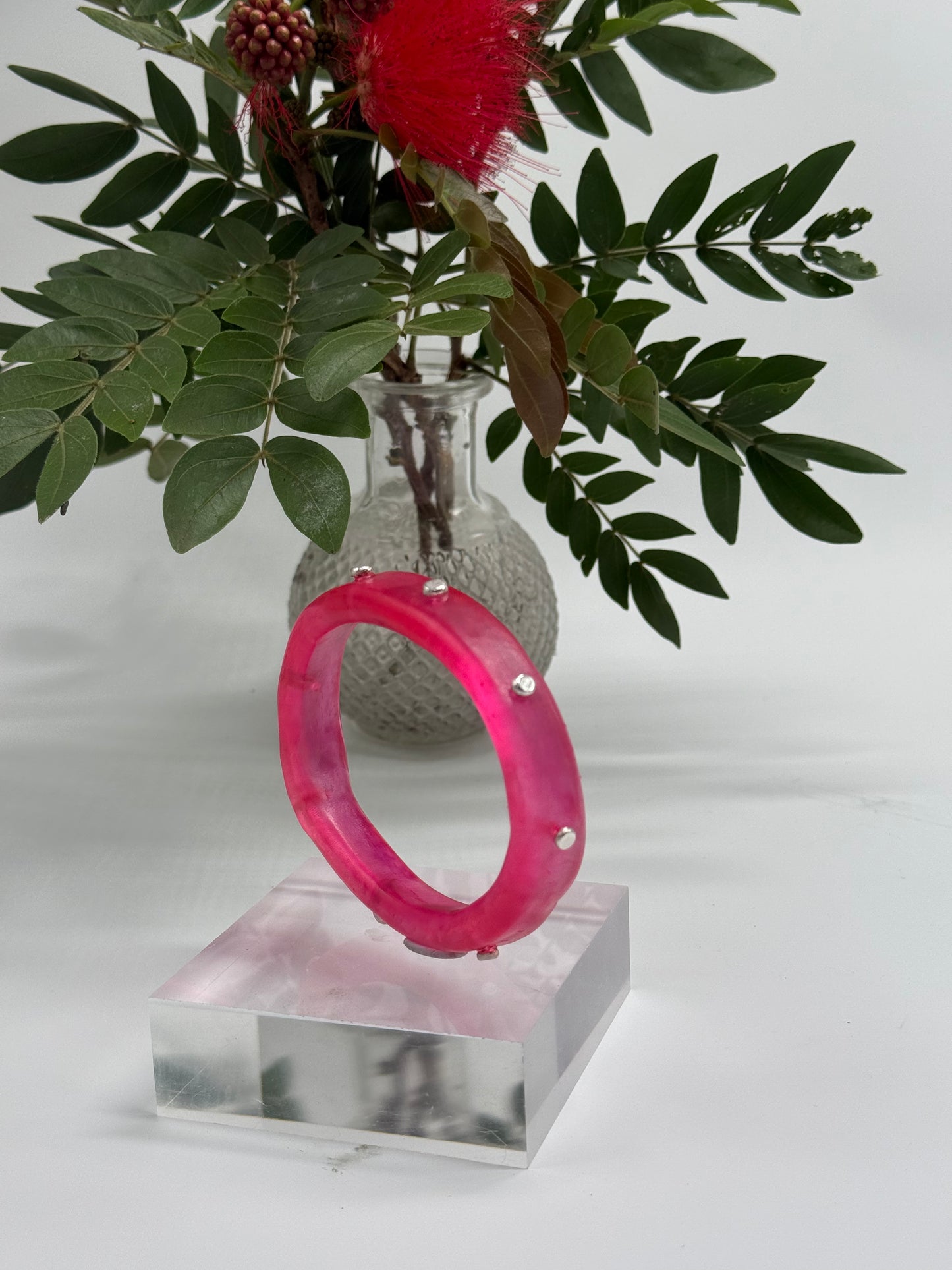 Strawberry Red KWD Classic Resin Bangle - XL
