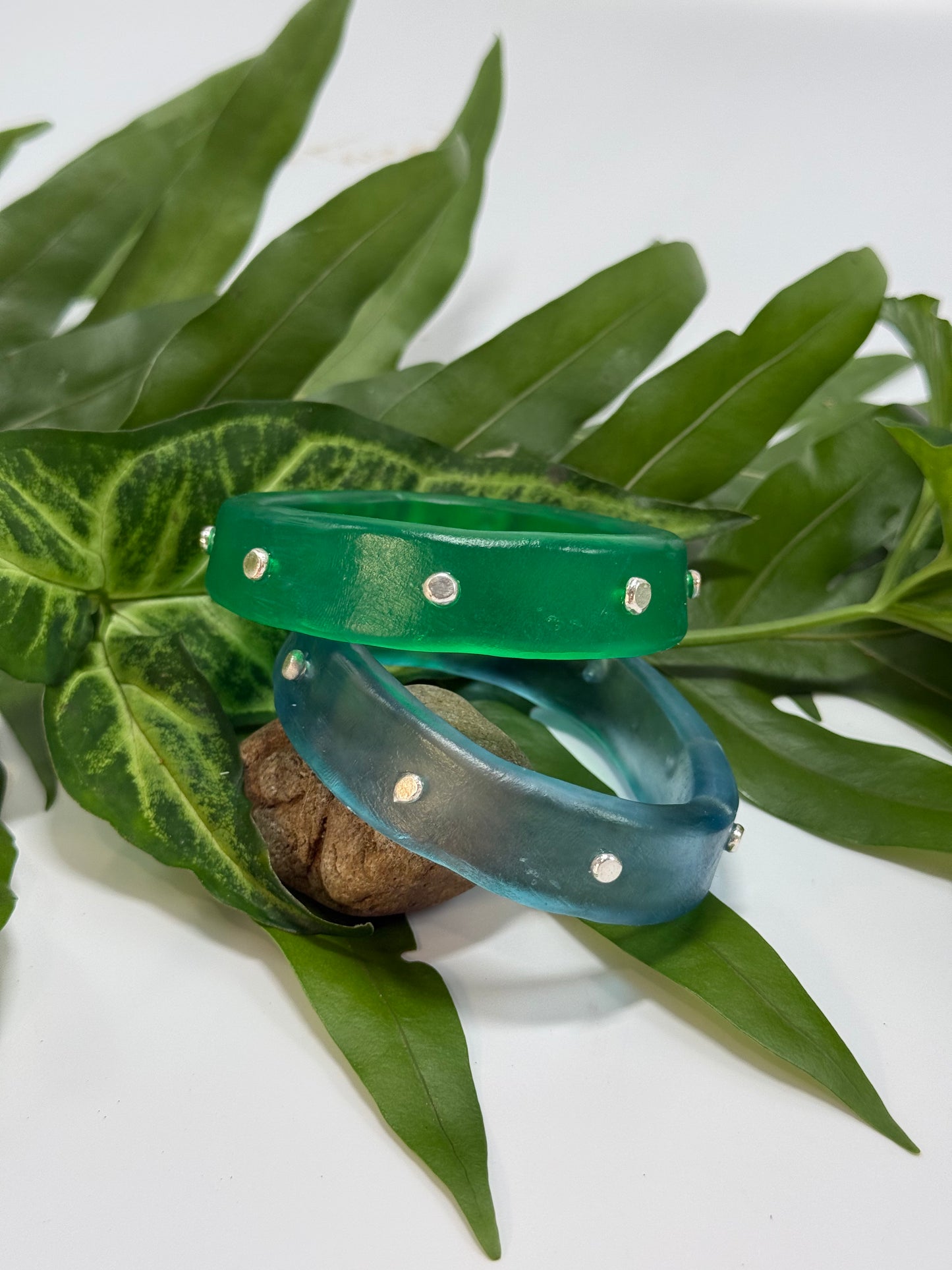 Translucent Blue KWD Classic Resin Bangle - XS