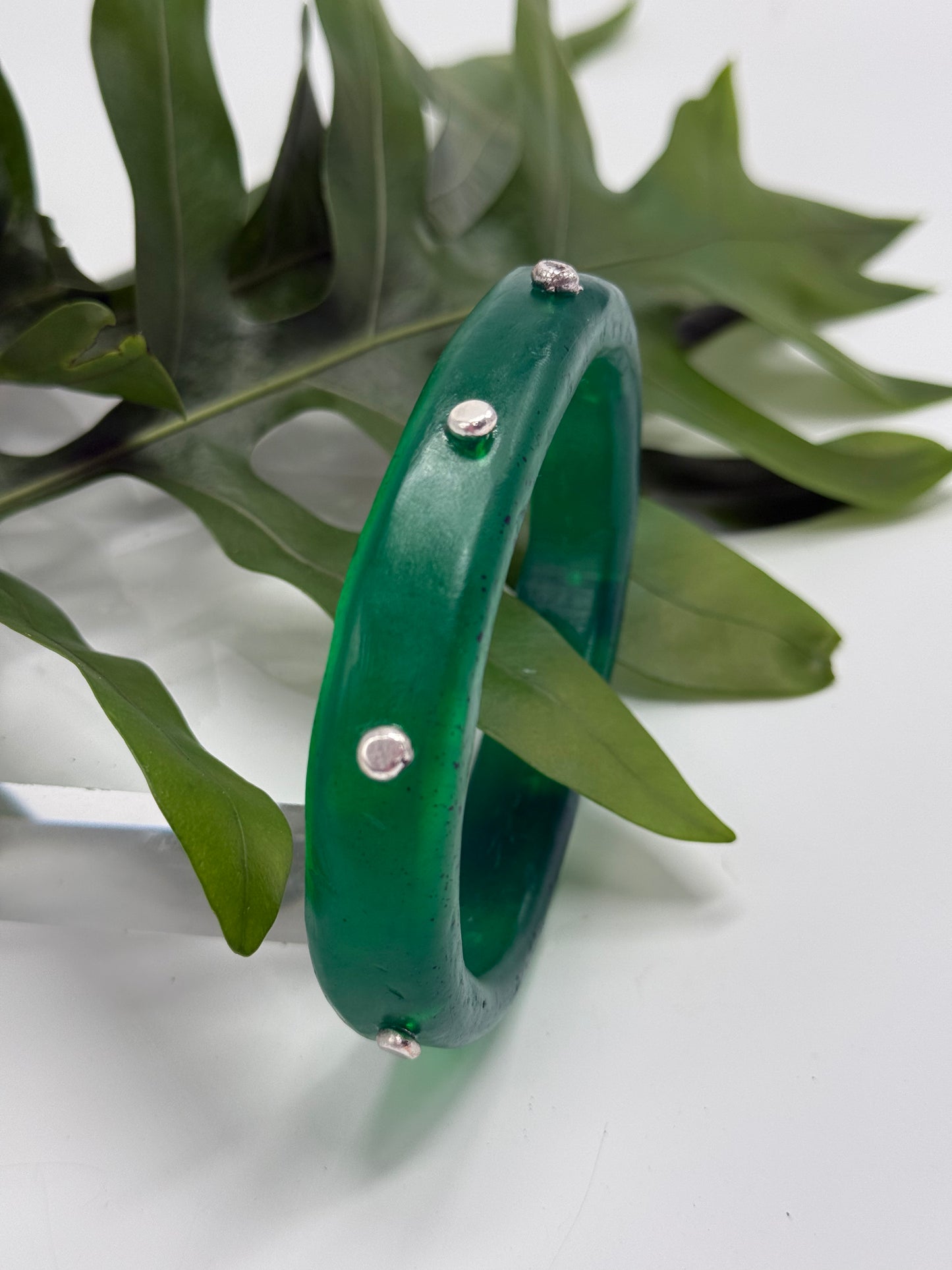 Jade Green KWD Classic Resin Bangle - XL