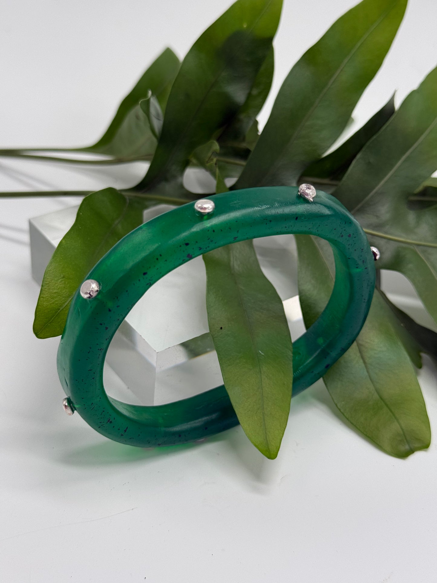 Jade Green KWD Classic Resin Bangle - XL