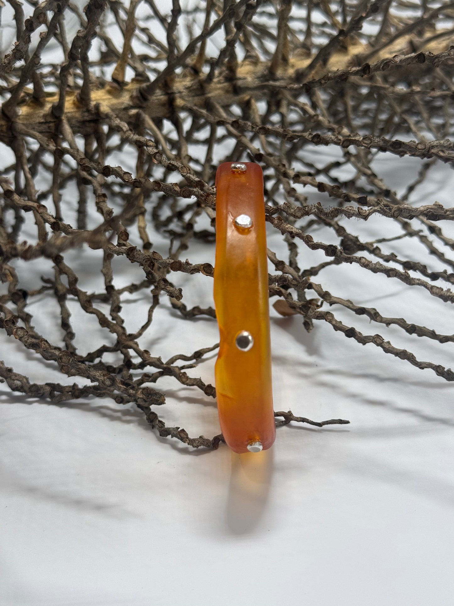 Translucent Burnt Orange KWD Classic Resin Bangle - XL