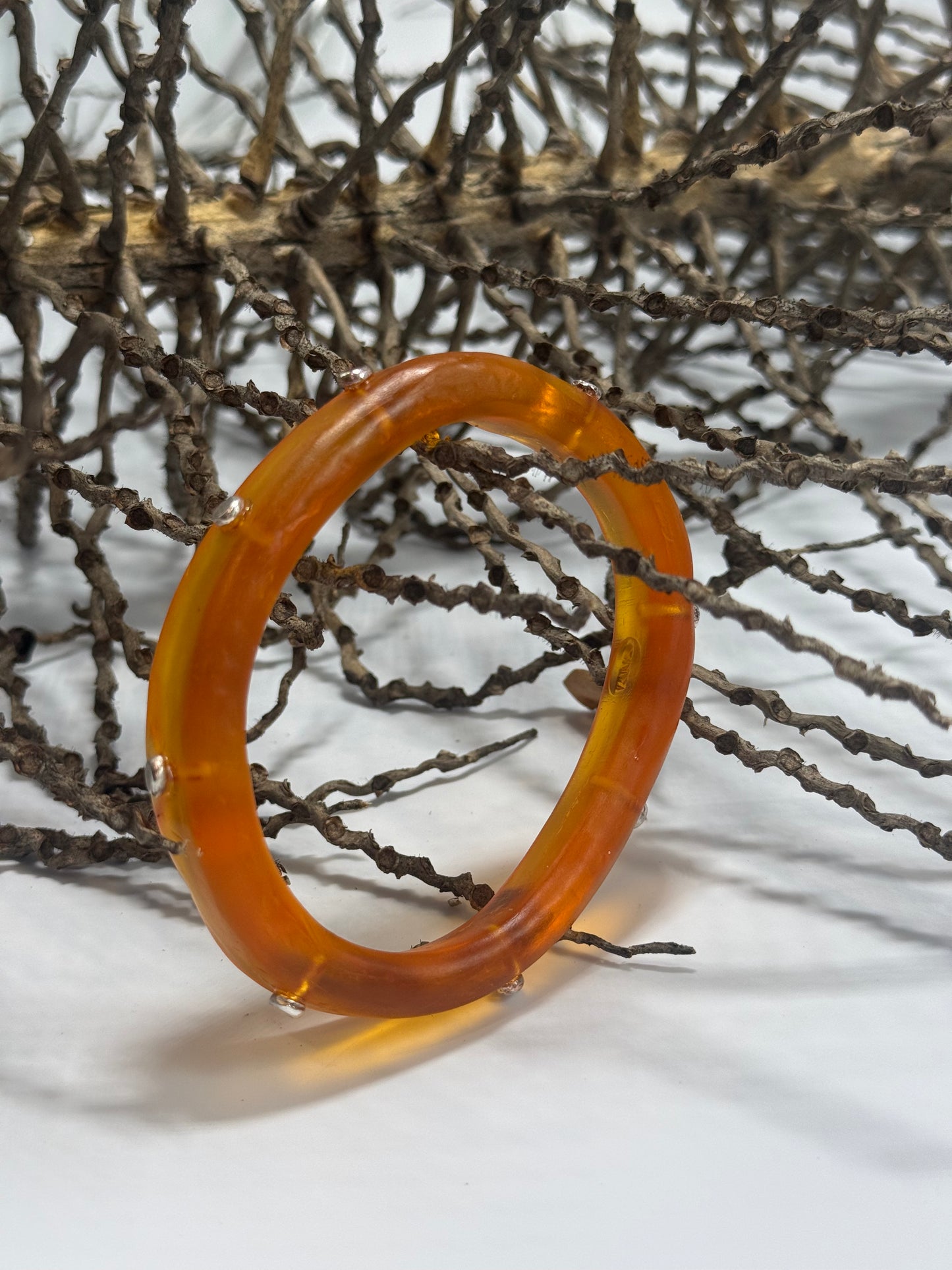 Translucent Burnt Orange KWD Classic Resin Bangle - XL