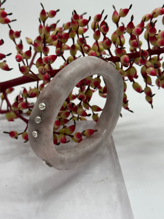 swirl resin with silver rivets 'woopy' bangle (Copy)
