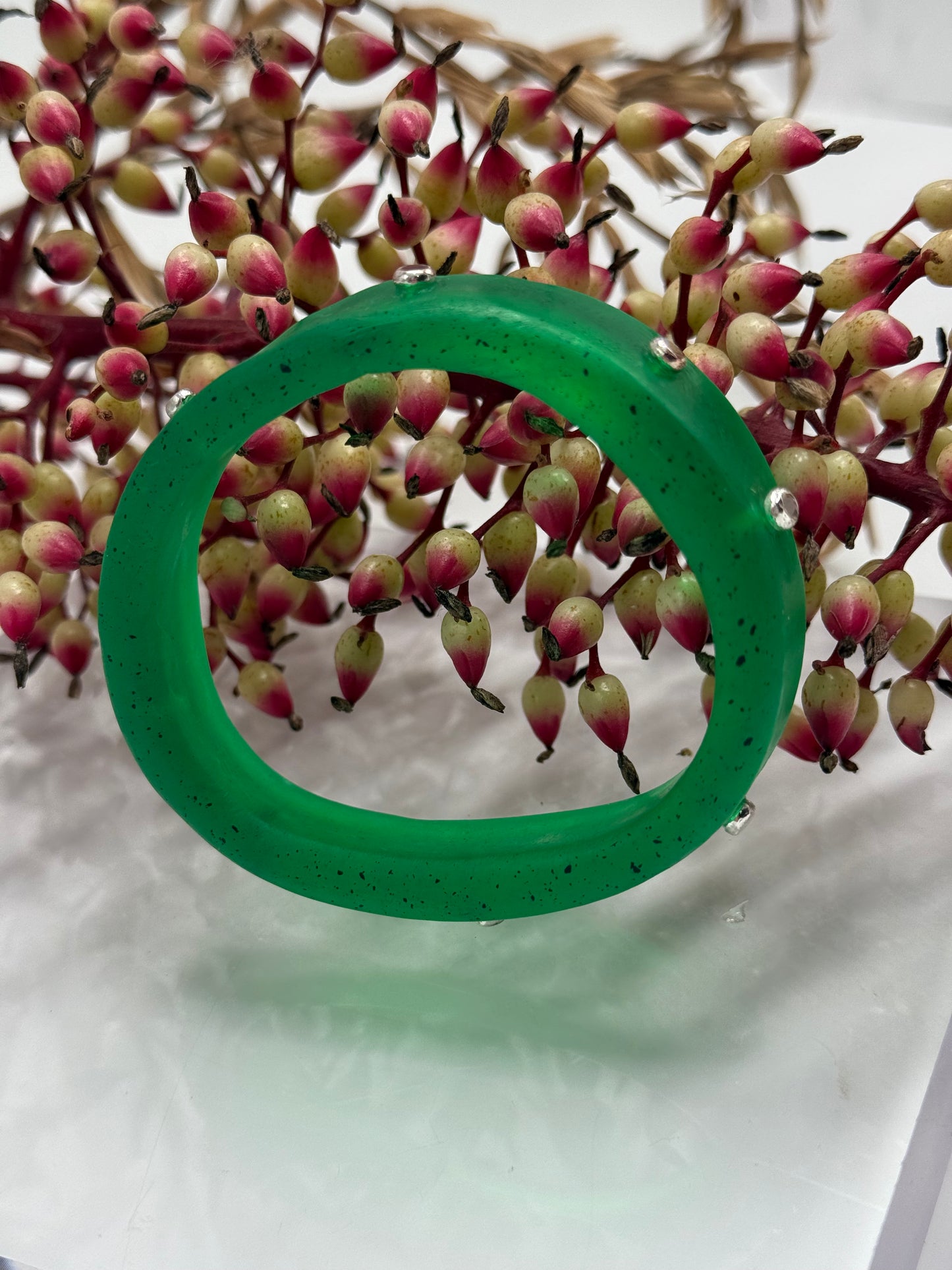 Jade Green KWD Classic Resin Bangle - XS