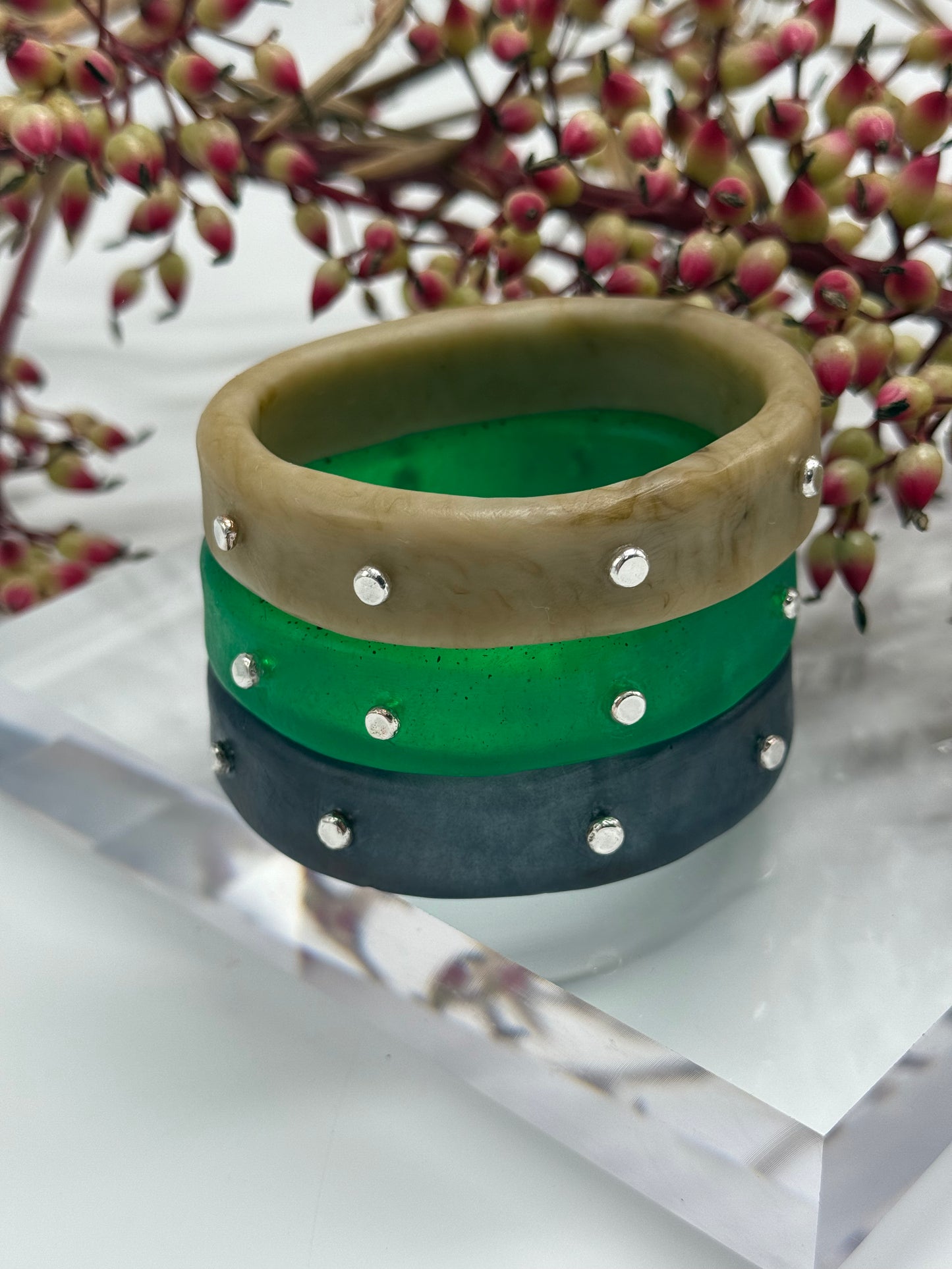 Coffee colour KWD Classic Resin Bangle - XS