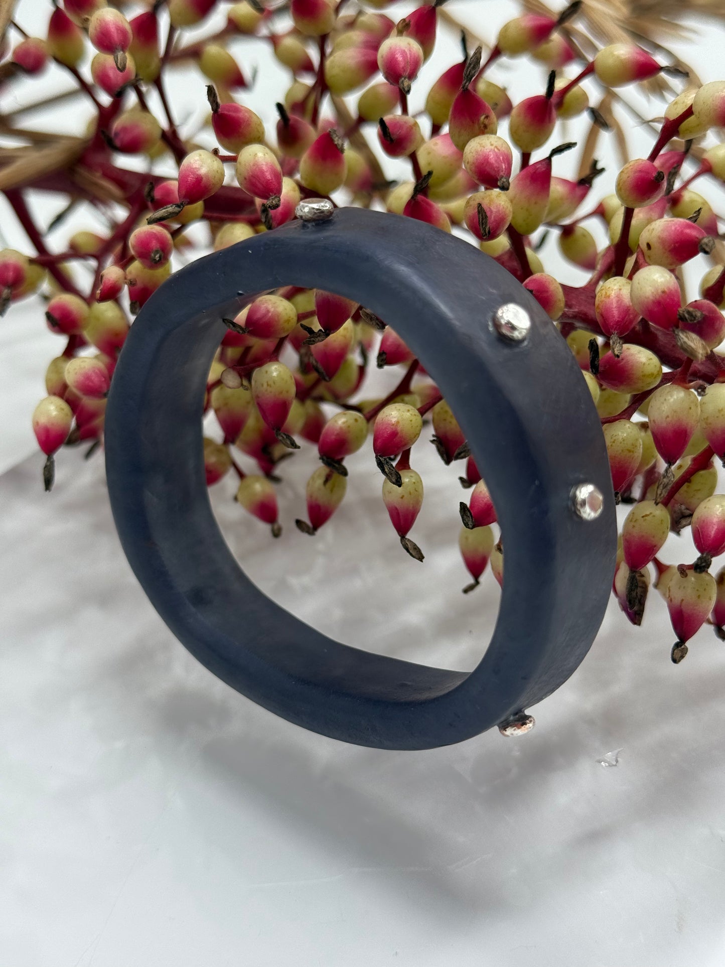 Navy KWD Classic Resin Bangle - XS