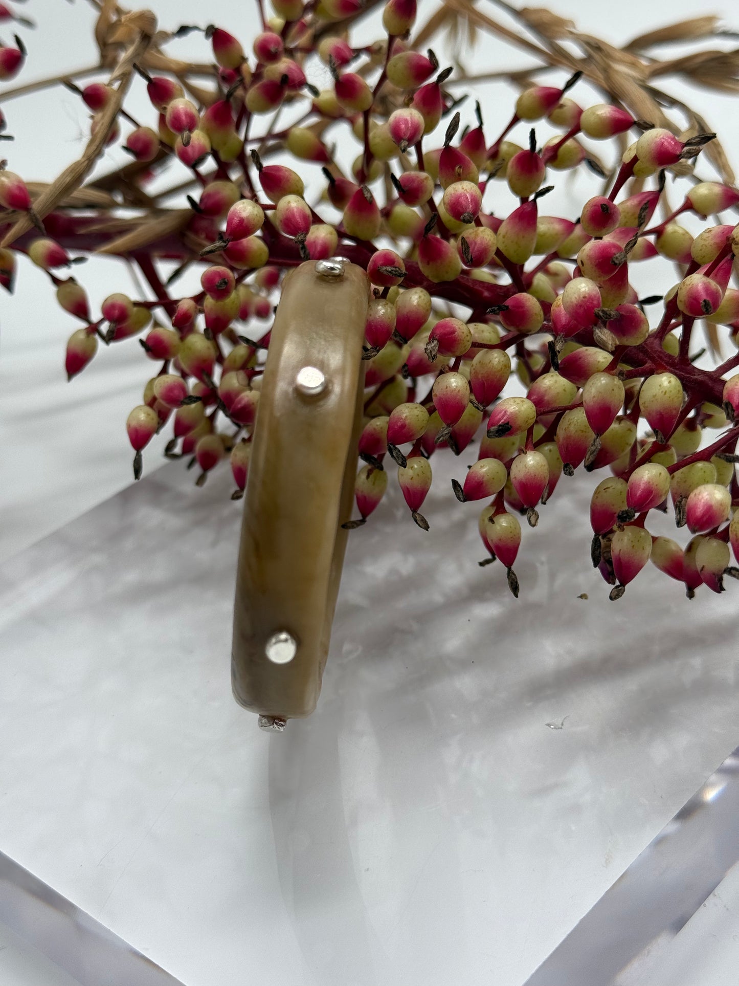 Coffee coloured KWD Classic & silver Bangle