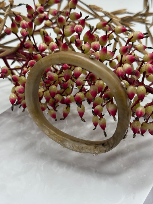 Coffee coloured KWD Classic & silver Bangle