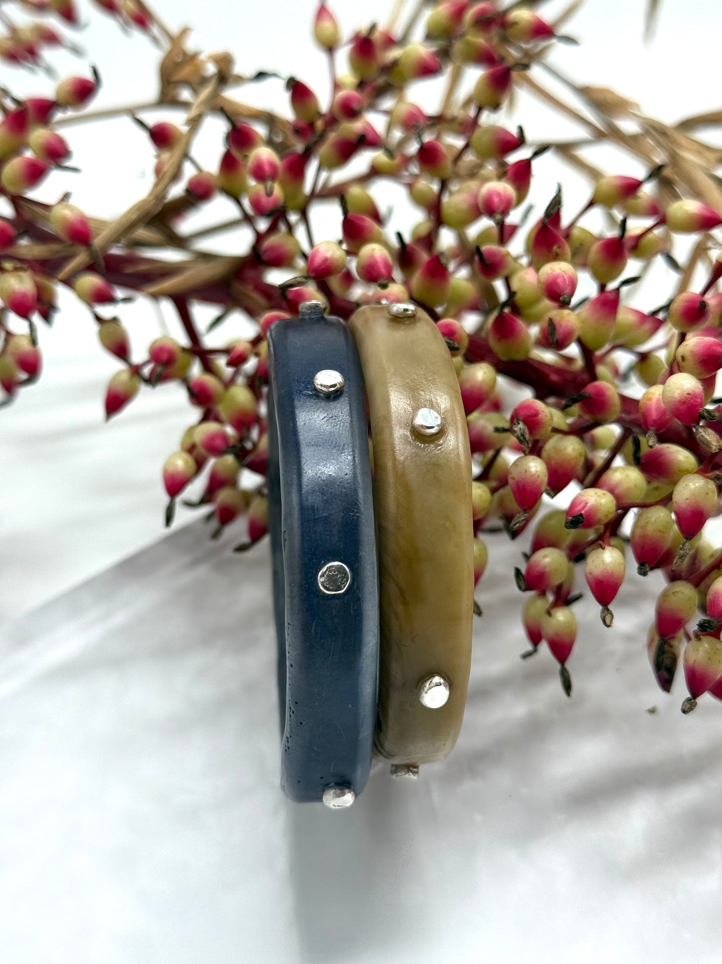 Coffee coloured KWD Classic & silver Bangle