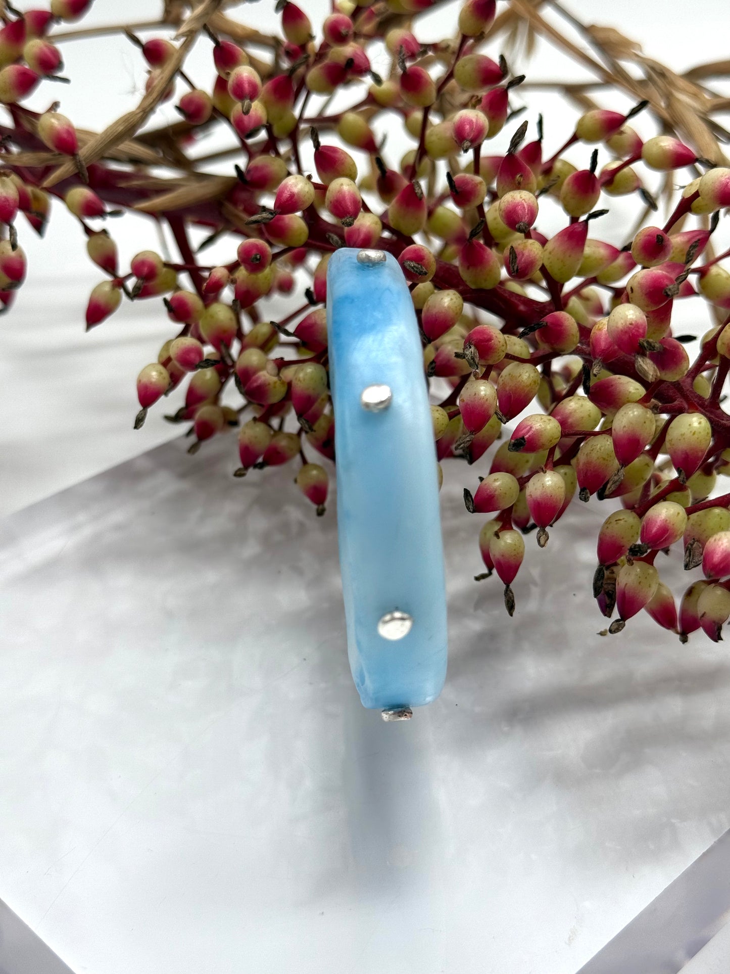 Baby blue KWD Classic & silver Bangle