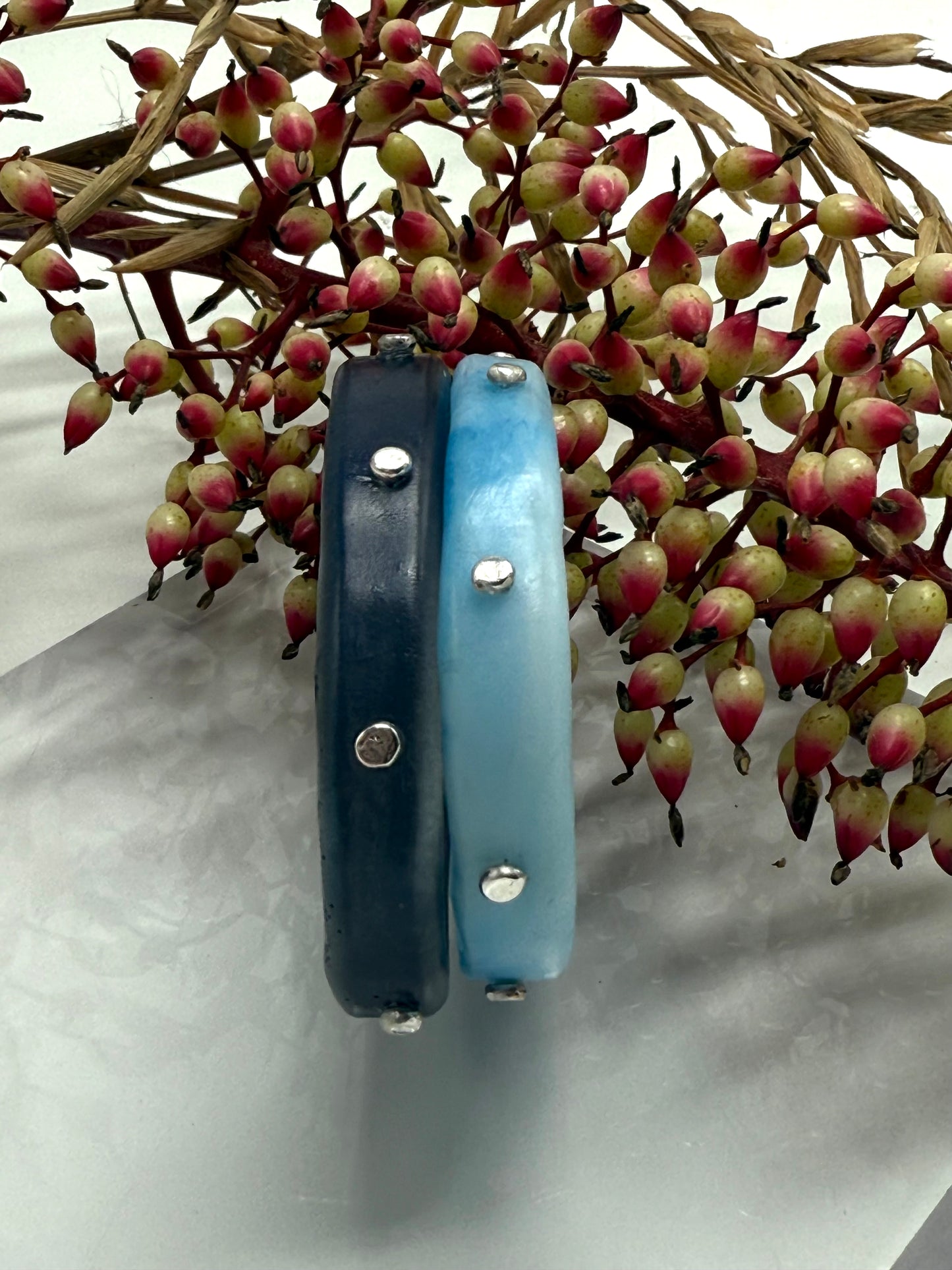 Baby blue KWD Classic & silver Bangle