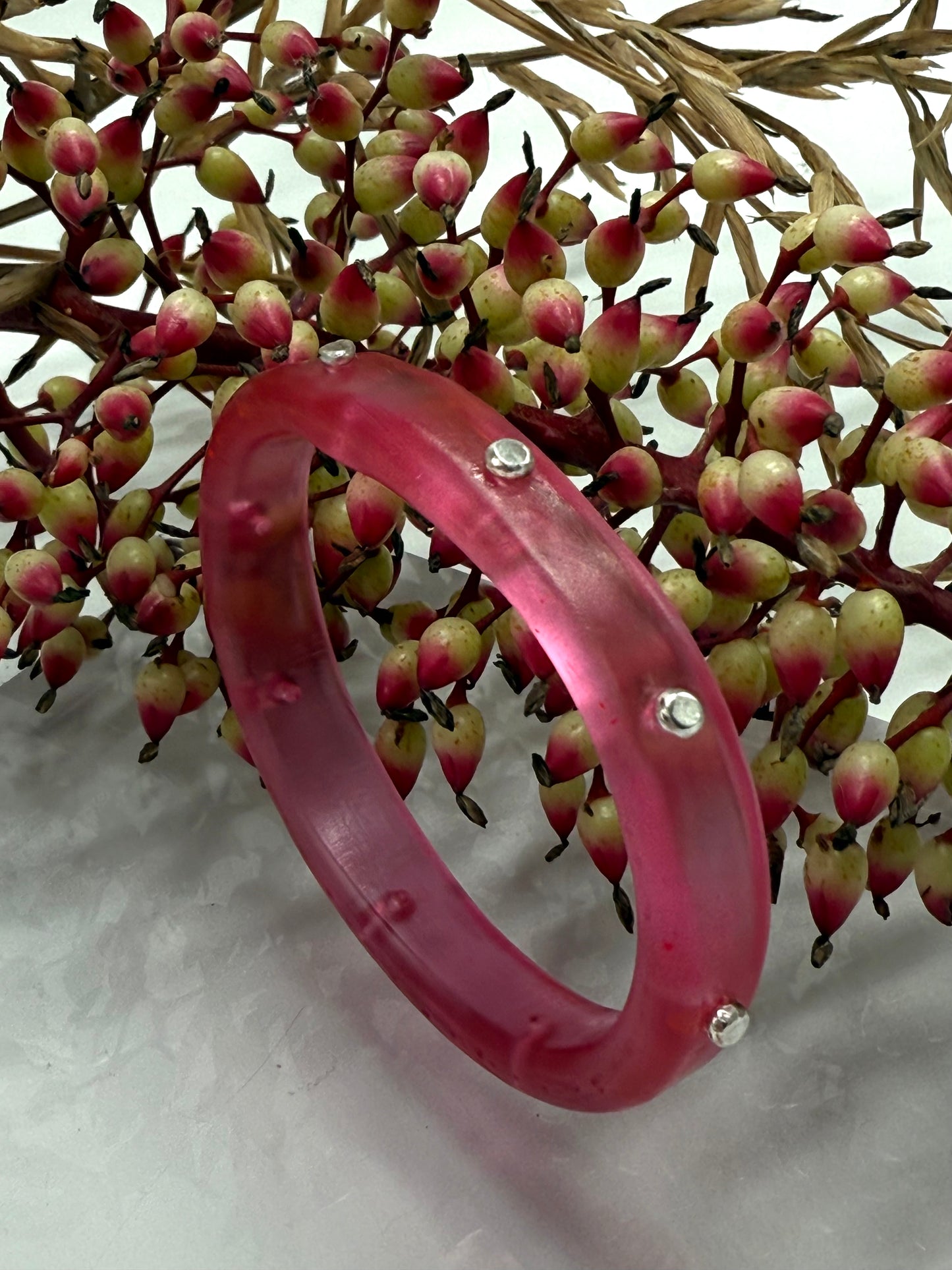 Strawberry Red  KWD Classic & silver Bangle