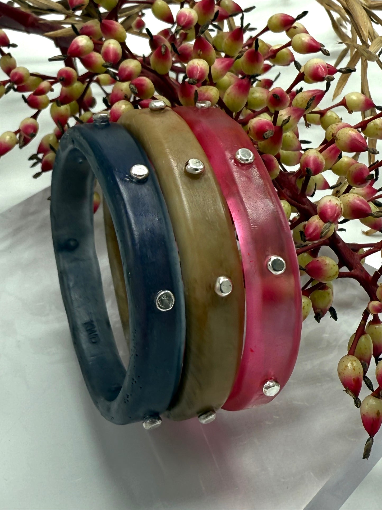 Strawberry Red  KWD Classic & silver Bangle