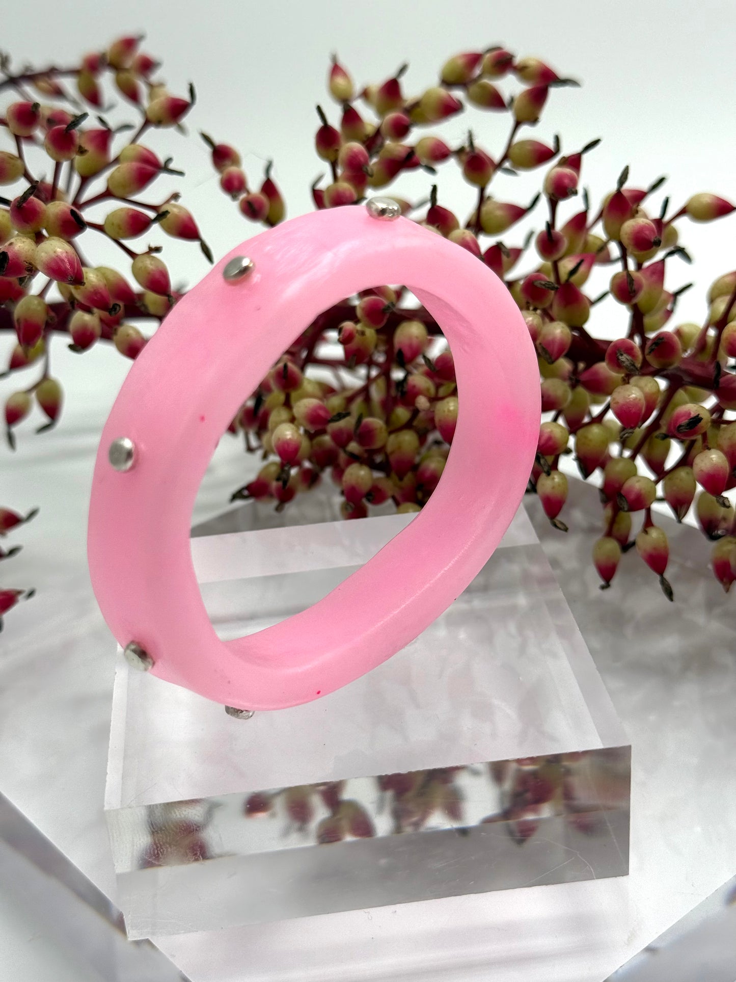 Baby Pink KWD Classic Resin Bangle - XS