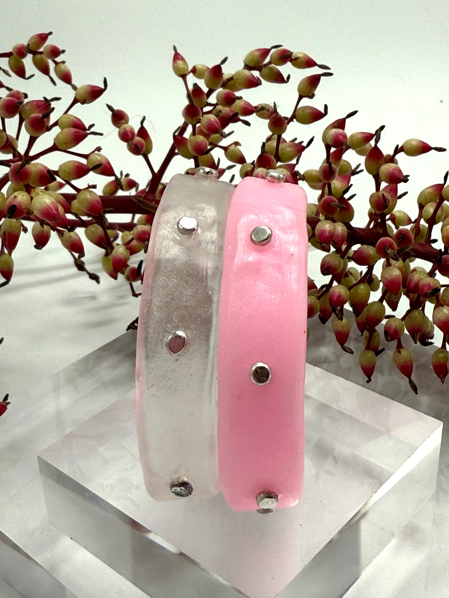 Baby Pink KWD Classic Resin Bangle - XS