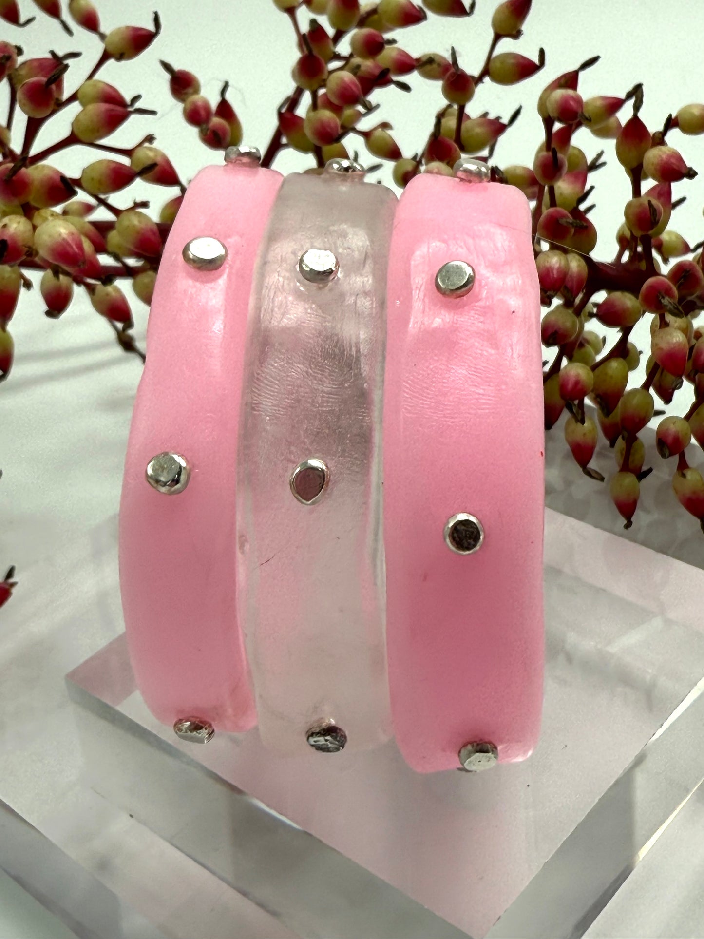 Baby Pink KWD Classic Resin Bangle - XS