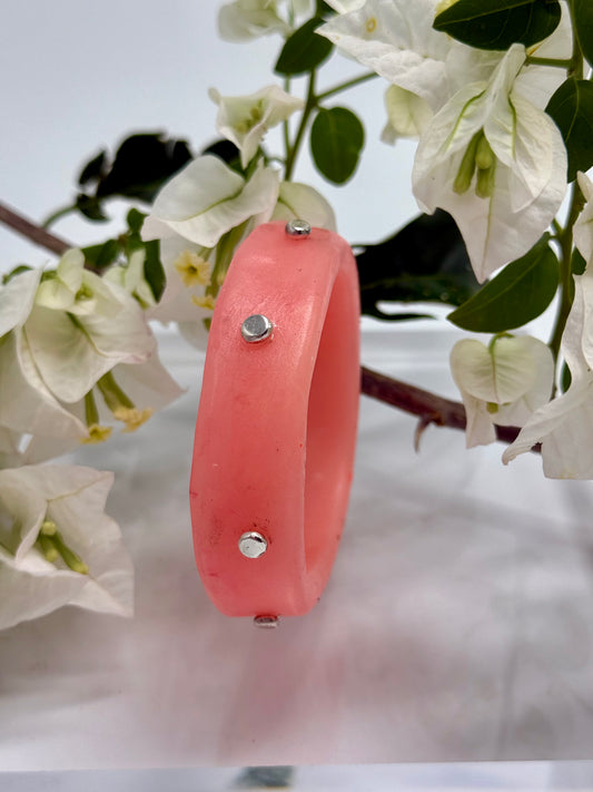 Apricot coloured KWD Classic Resin Bangle - XS
