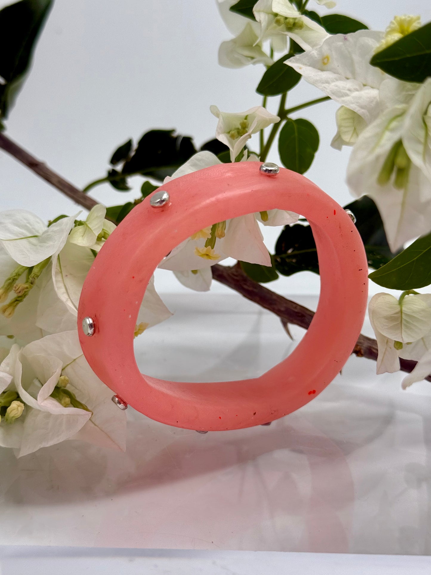 Apricot coloured KWD Classic Resin Bangle - XS