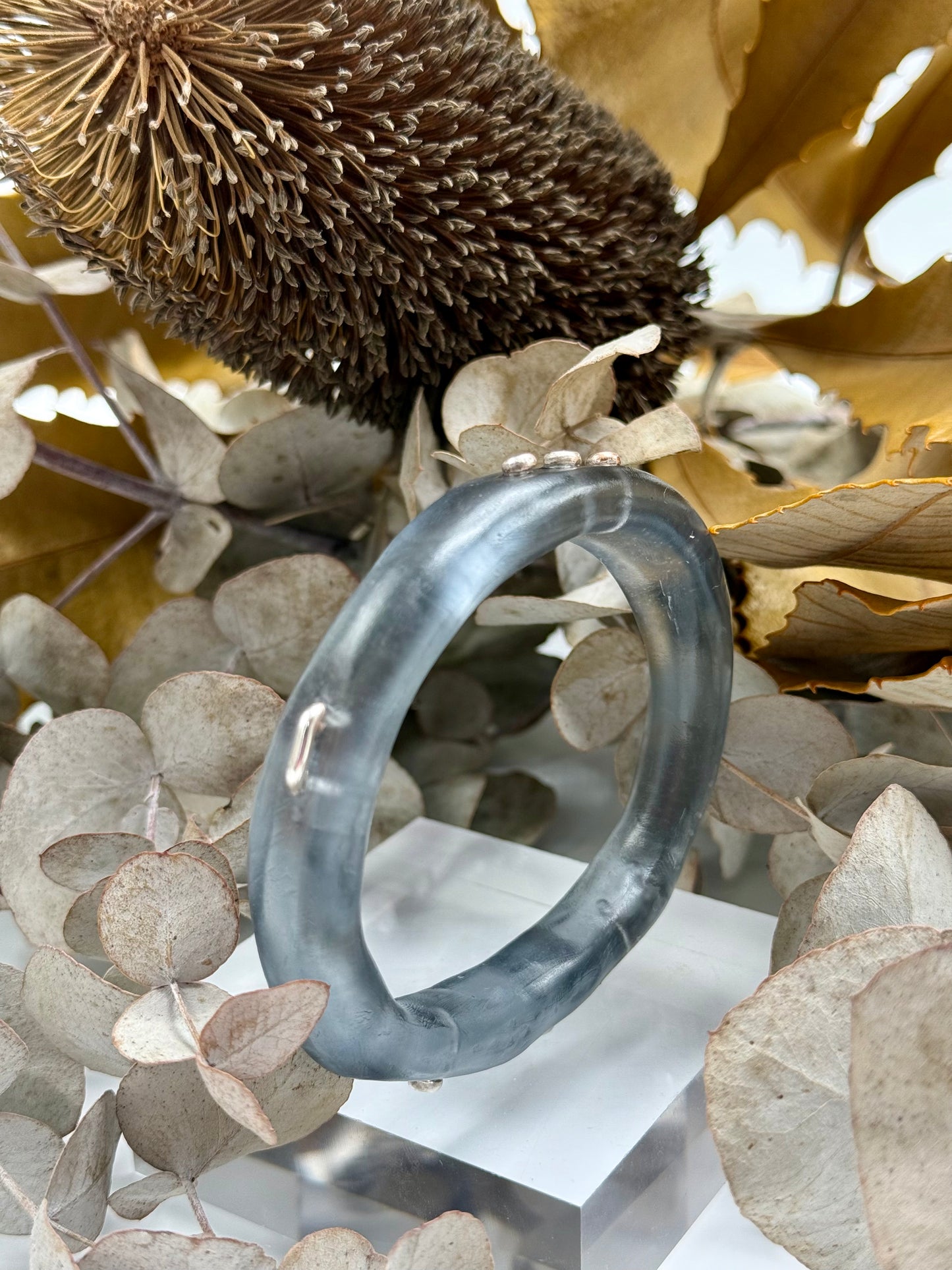 Translucent Black woopy bangle - XL