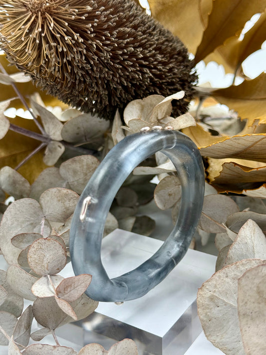 Translucent Black woopy bangle - XL