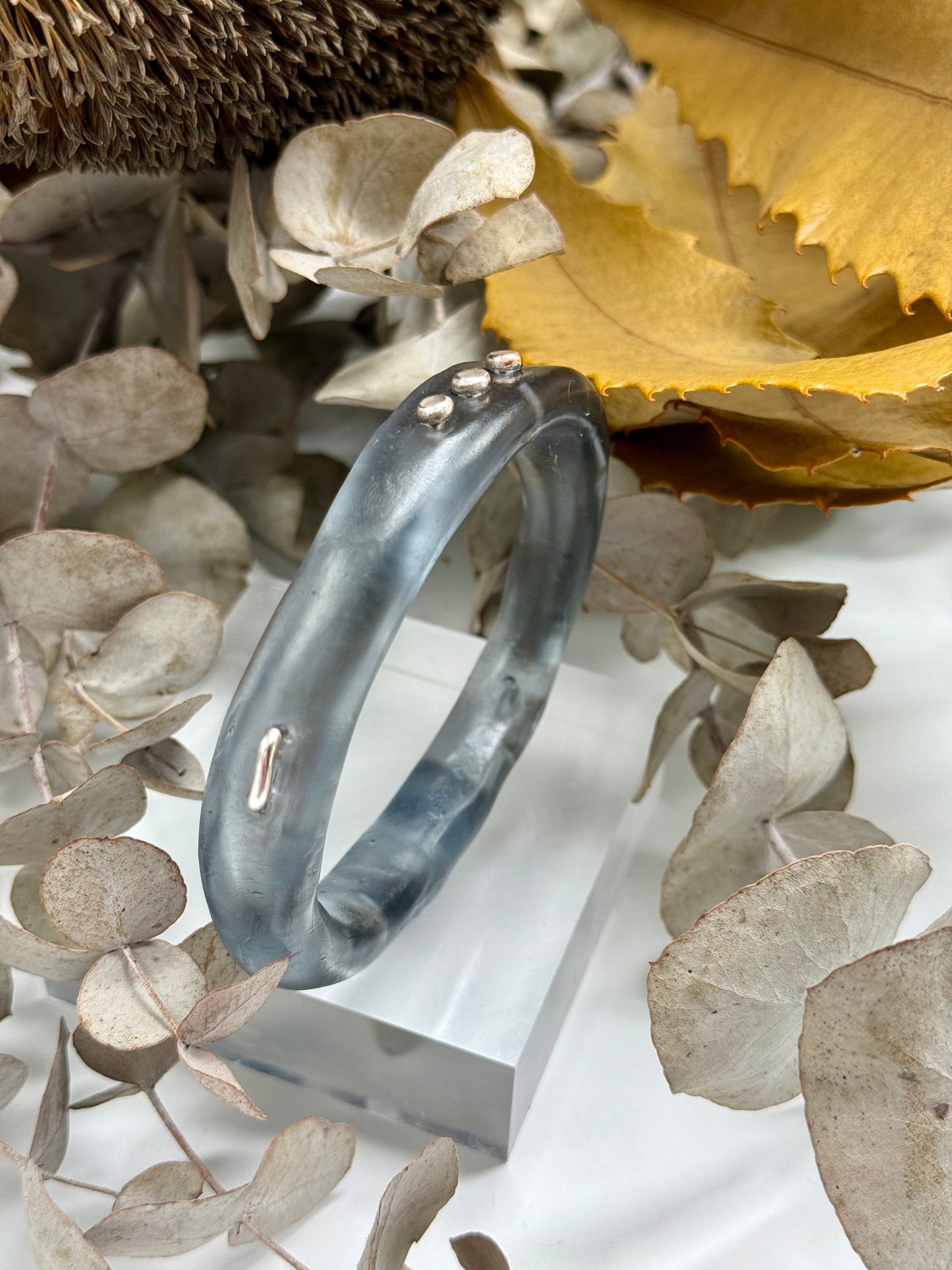 Translucent Black woopy bangle - XL