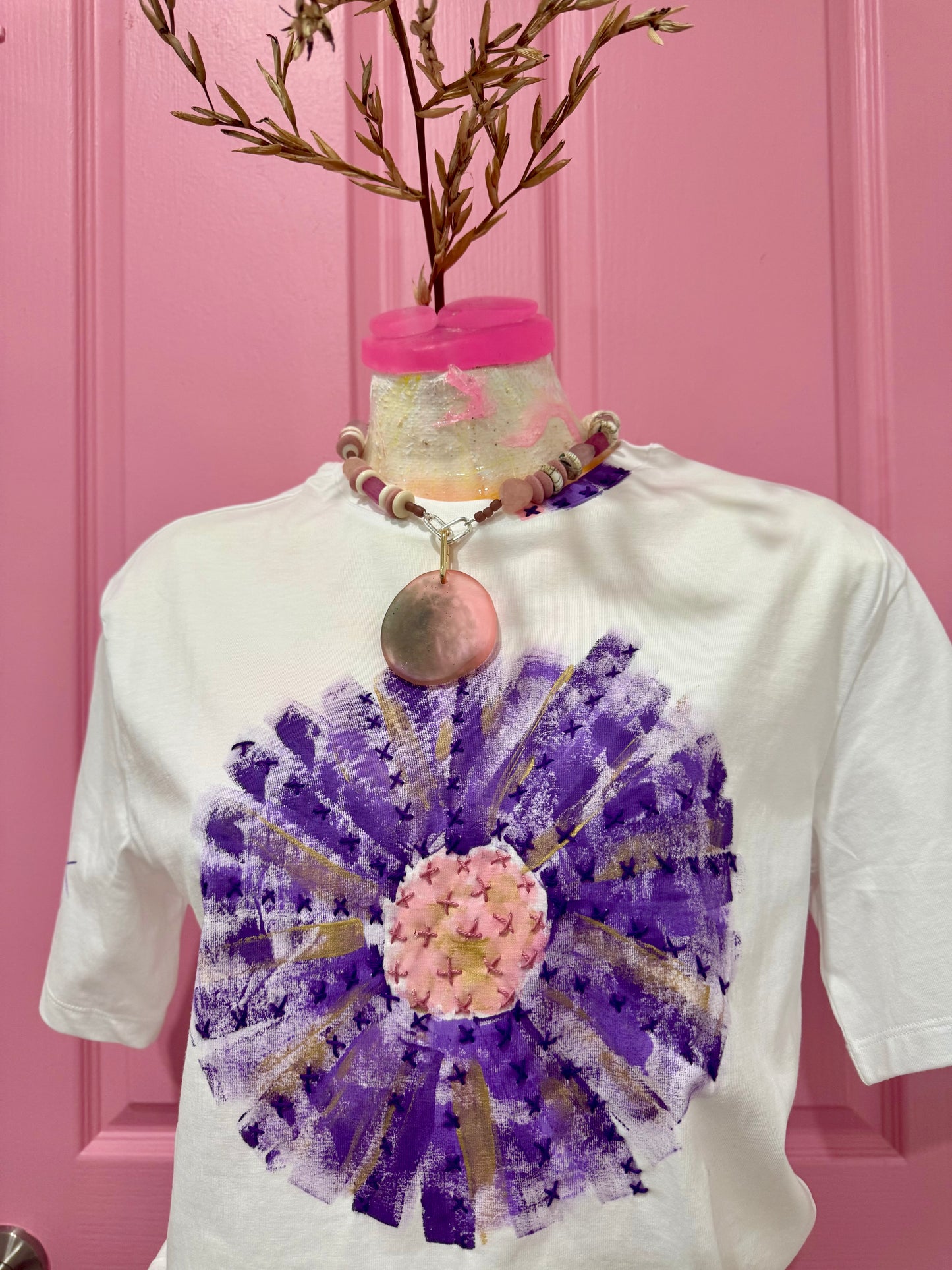 Purple and Pink Flower t-shirt - size 6