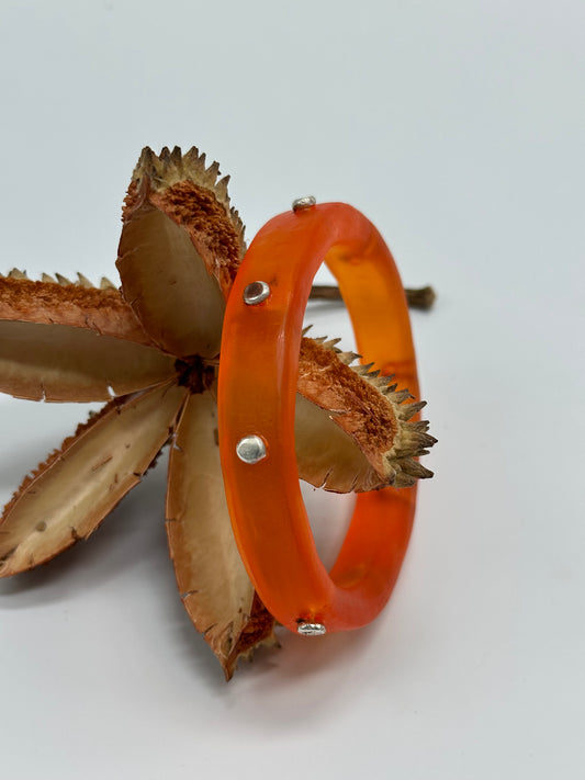 Orange KWD Classic Resin Bangle - XL