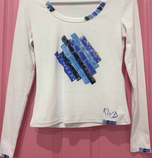 Blues striped long sleeve t-shirt - size 10