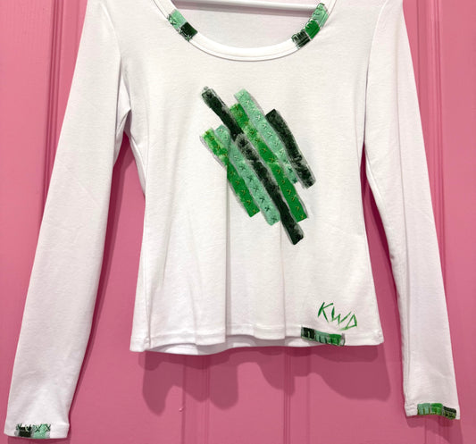 Greens striped long sleeve t-shirt - size 10