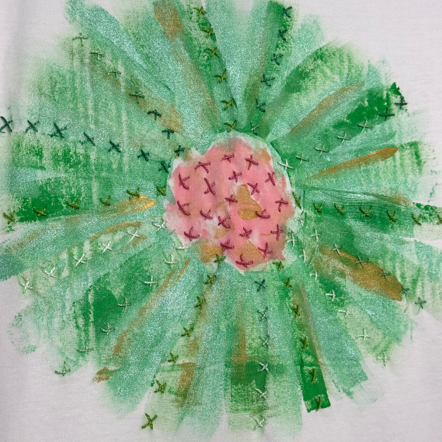 Green & Pink  t-shirt - size 12