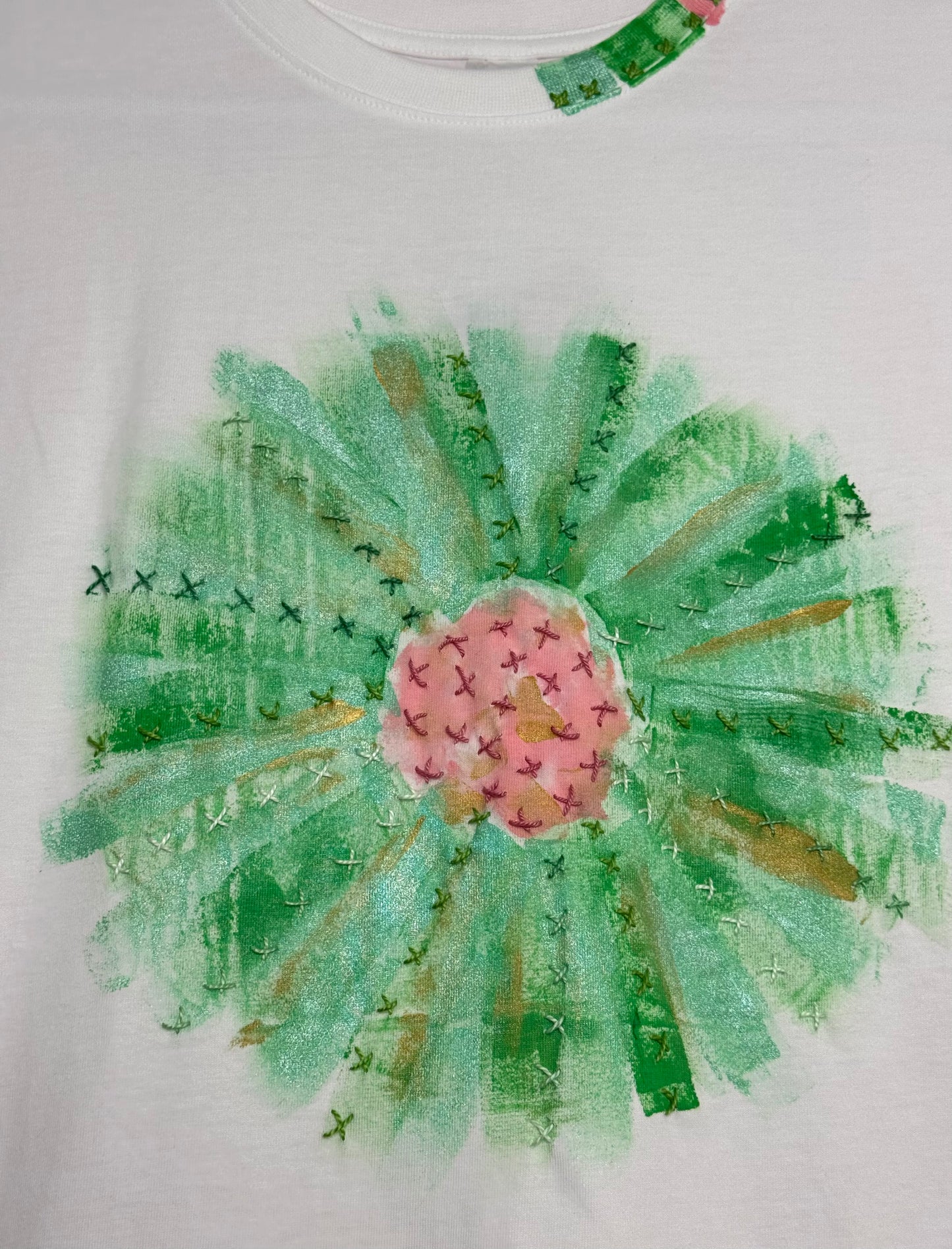 Green & Pink  t-shirt - size 12