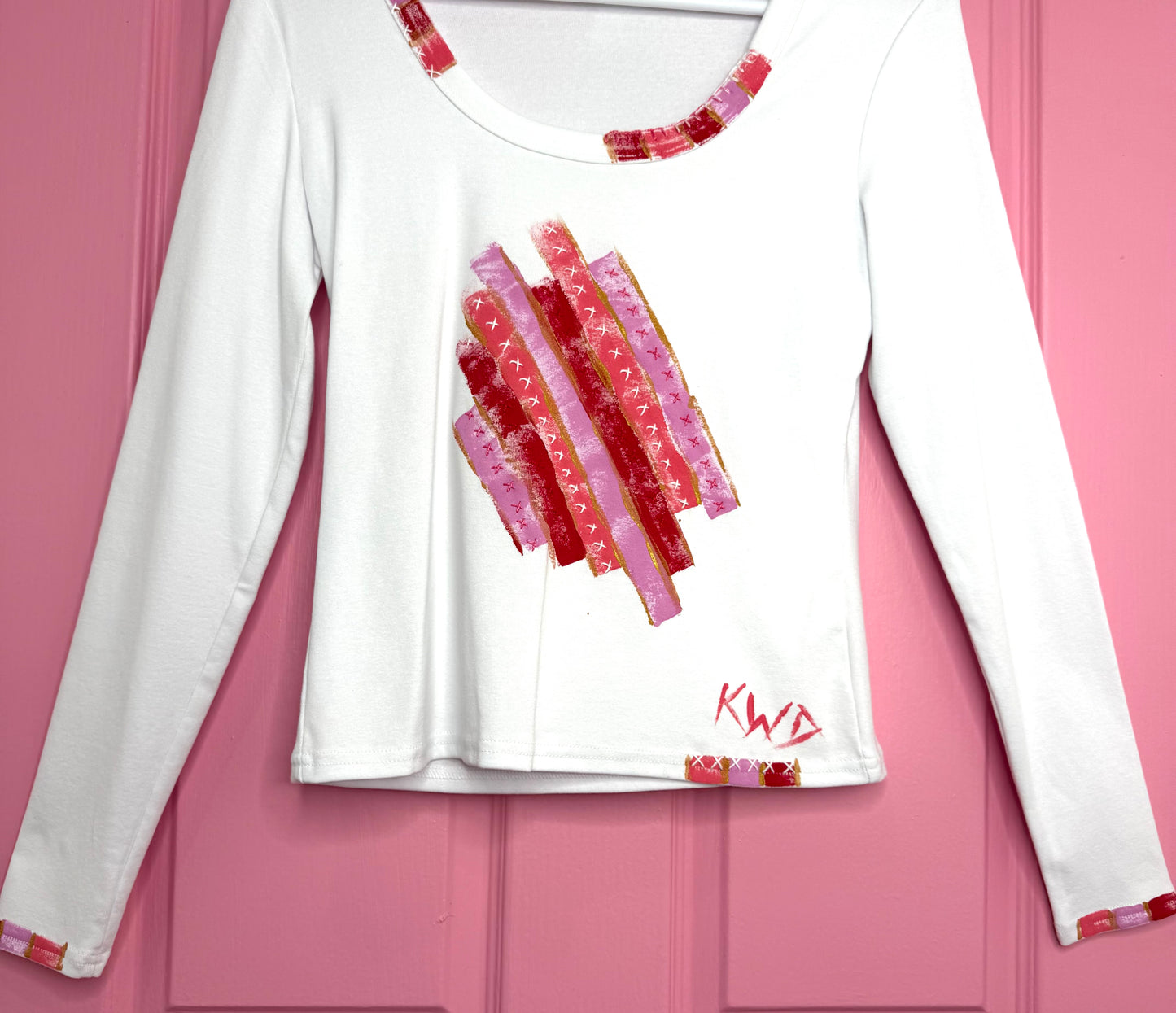 Pink and red long sleeve  t-shirt - size 12